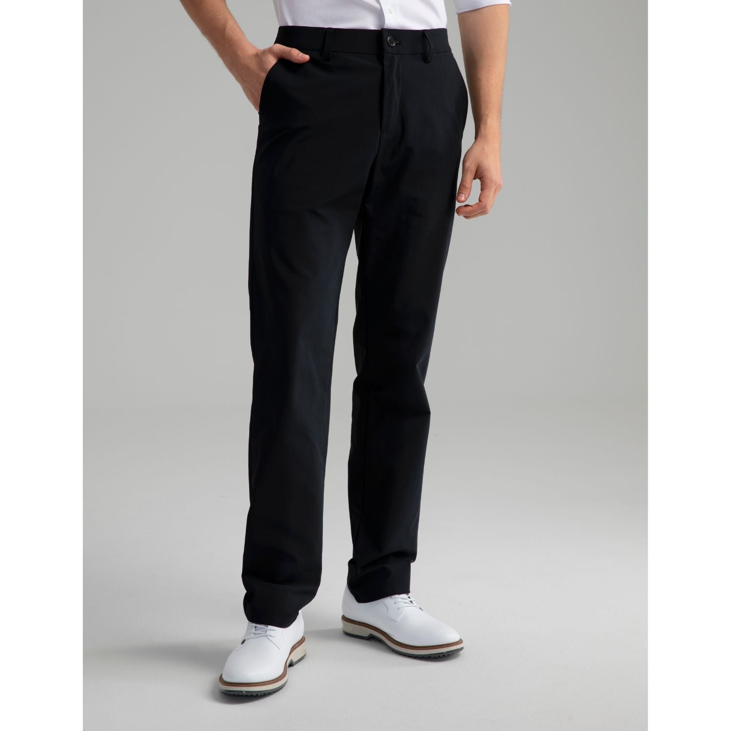 Hisdern Flex 301 Men's Golf Pants Classic Fit Stretch Dress Pants for Casual Wear