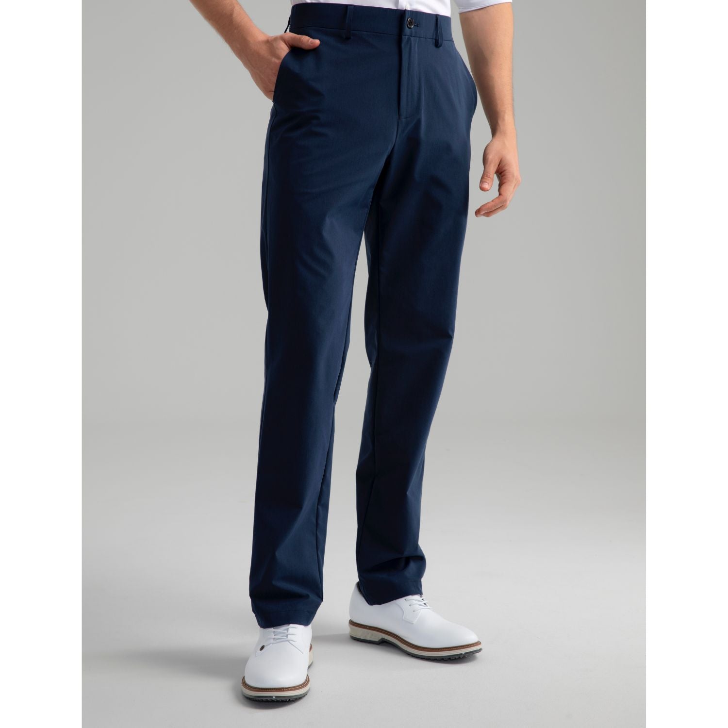 Hisdern Flex 301 Men's Golf Pants Classic Fit Stretch Dress Pants for Casual Wear