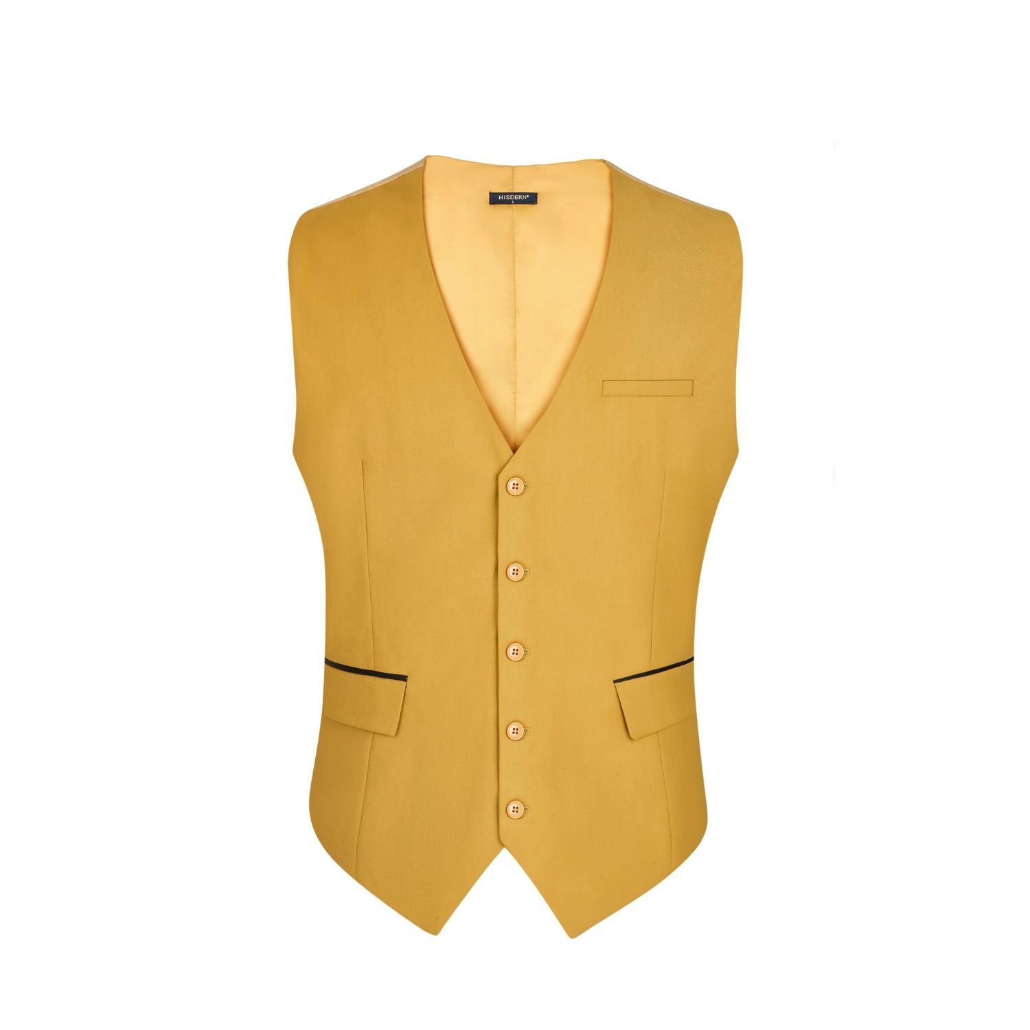 Men's Gold Satin Suit Vest Formal Wear for Wedding