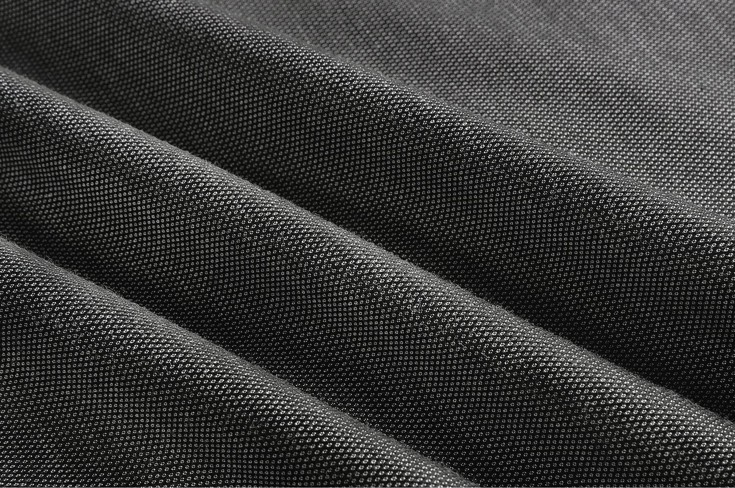 Textured fabric with quality attributes and product features displayed.