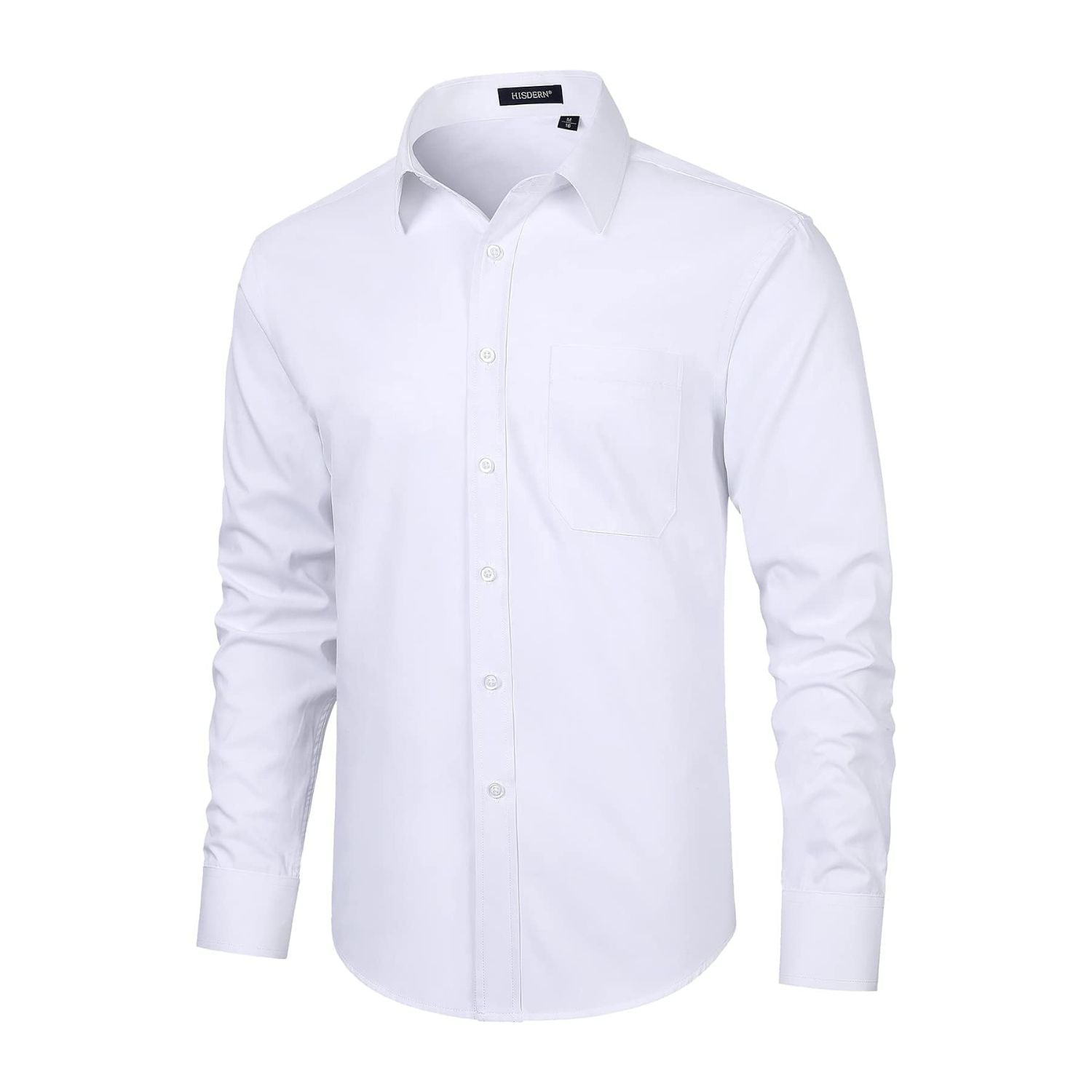 Hisdern White Cloud Stretch Dress Shirt for Corporate Workwear