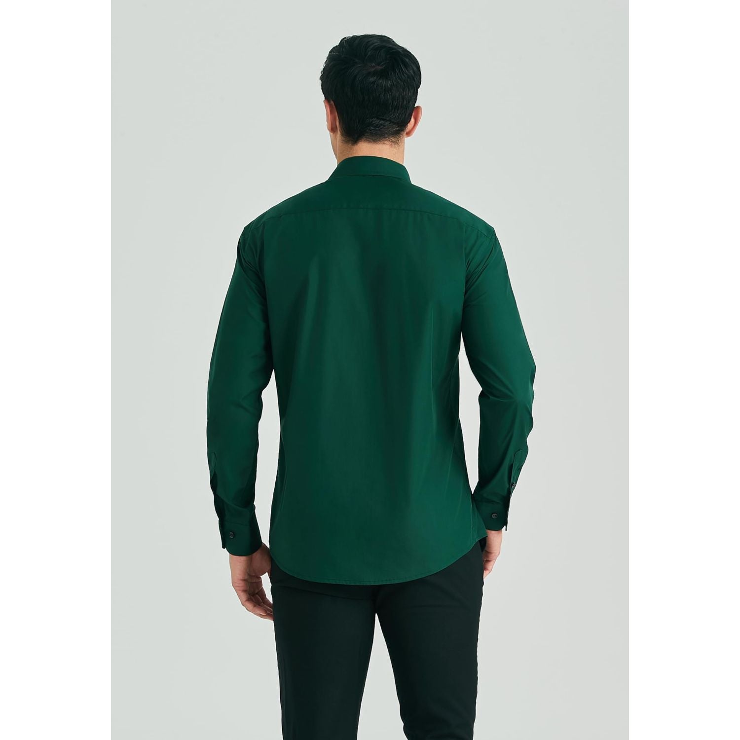 Men's Green Splicing Paisley Dress Shirt For Office Wear