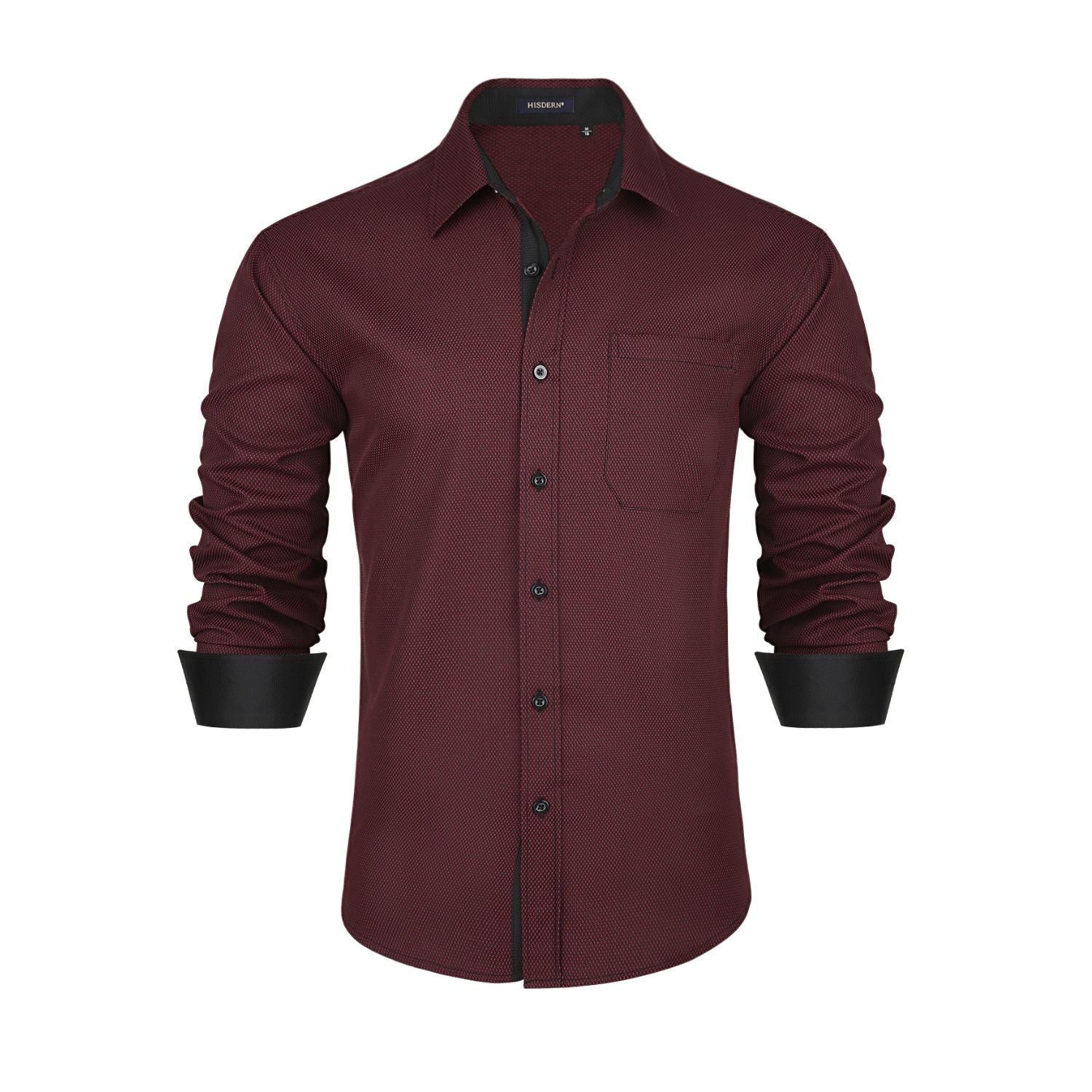 Casual Formal Shirt with Pocket - D4 RED