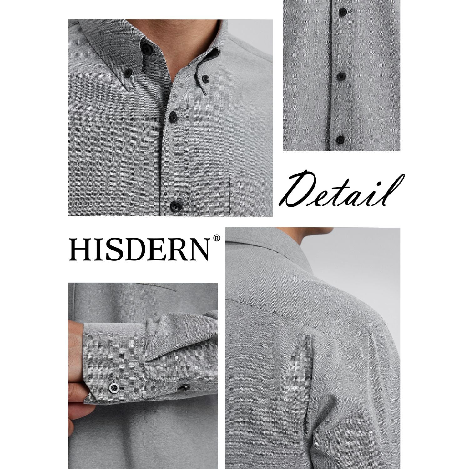 Men's Dress Shirt with Pocket - GREY