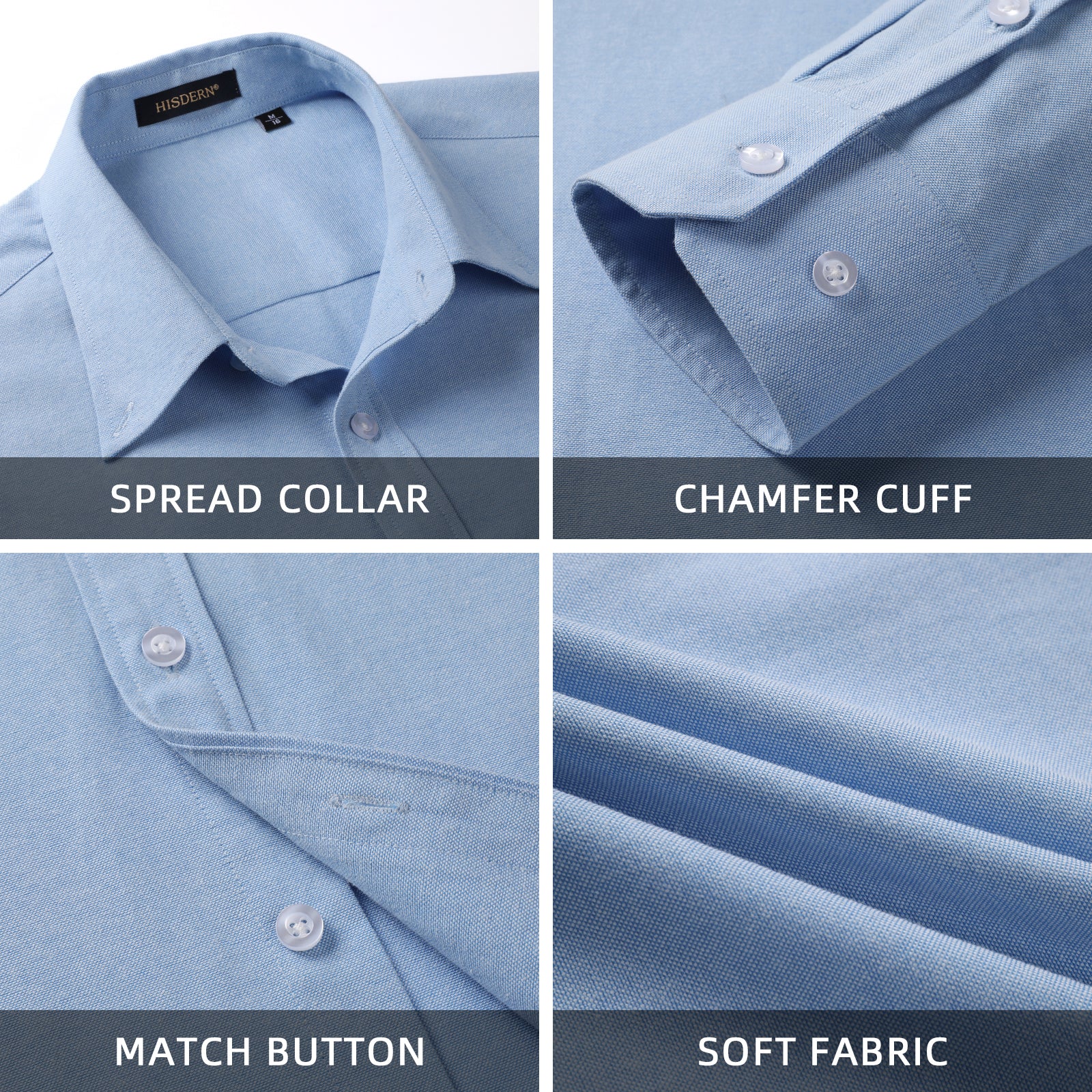 Casual Formal Shirt with Pocket - 02-LIGHT BLUE