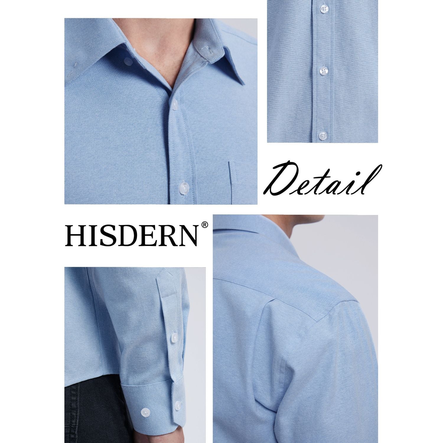 Men's Dress Shirt with Pocket - 02-LIGHT BLUE