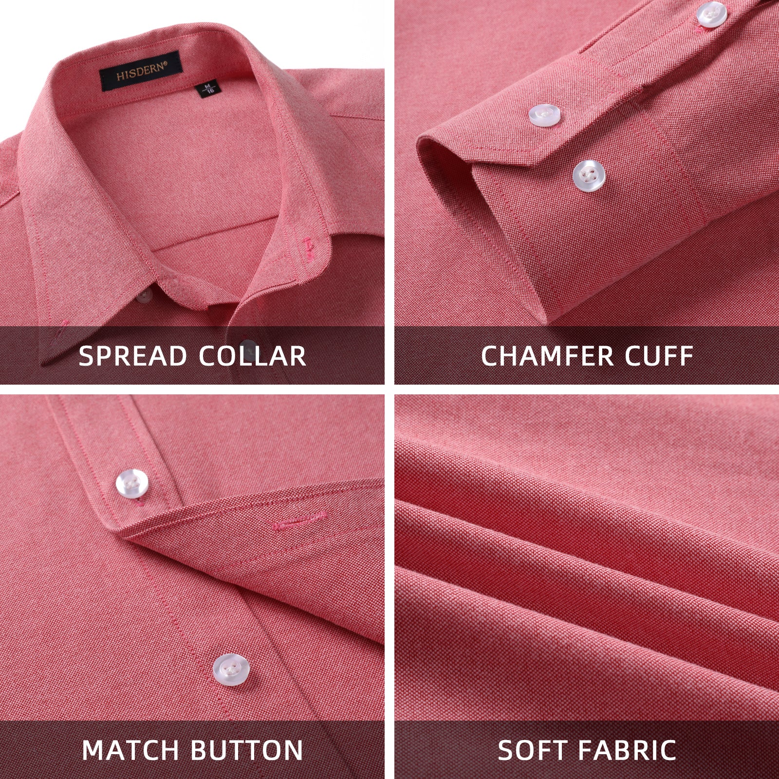 Casual Formal Shirt with Pocket - RED