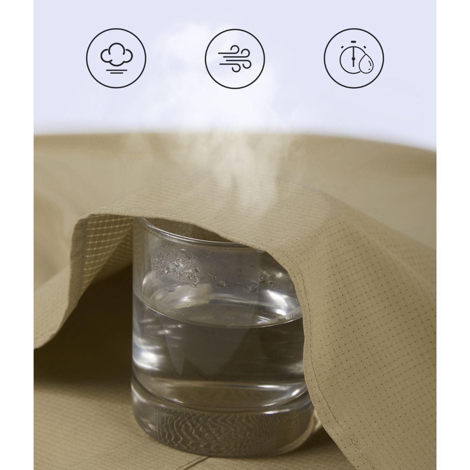 Hisdern Men's Sun Protection Khaki Fishing Shirt UPF 50+ for Fishing Hiking