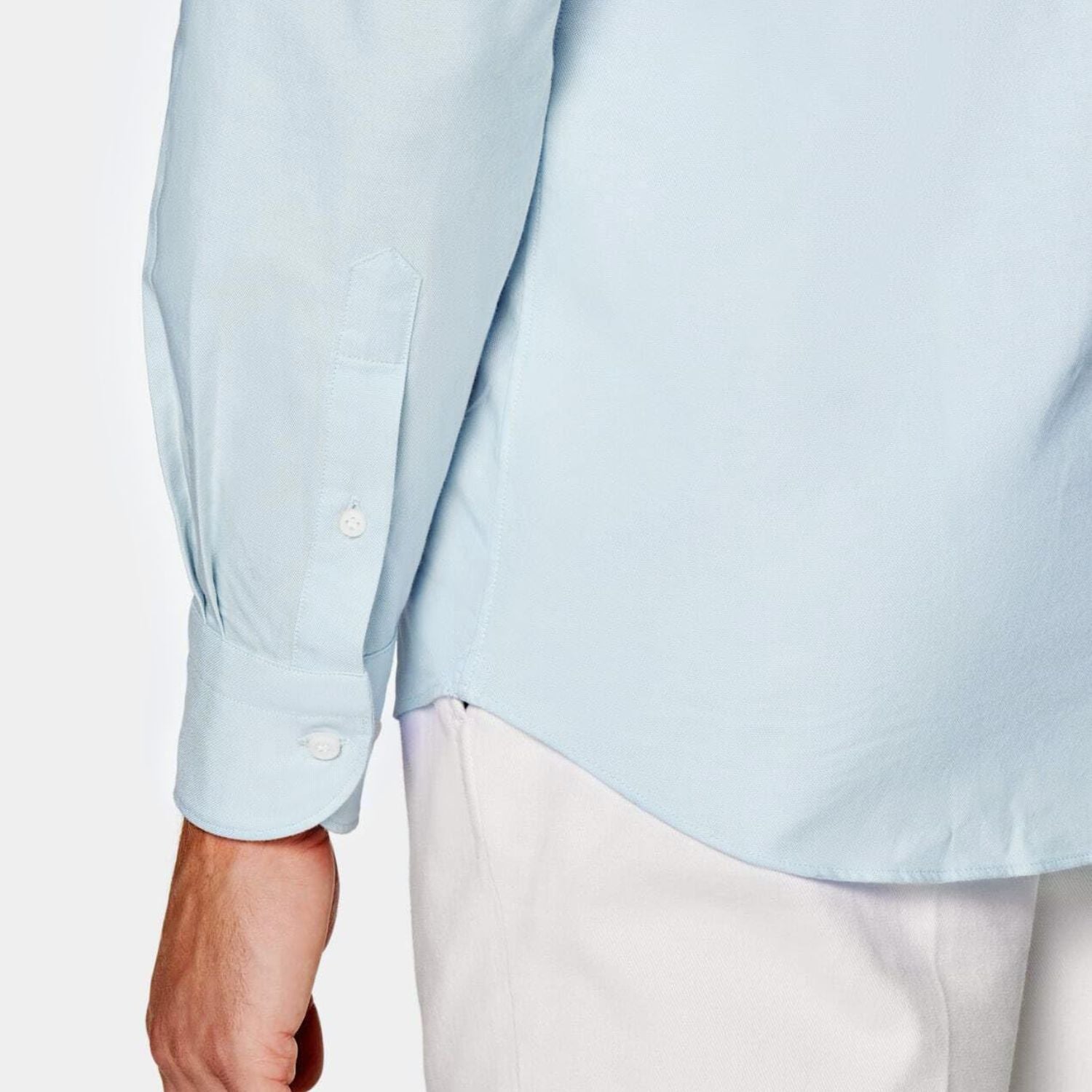 Men's Dress Shirt with Pocket - MICRO TWILL BLUE