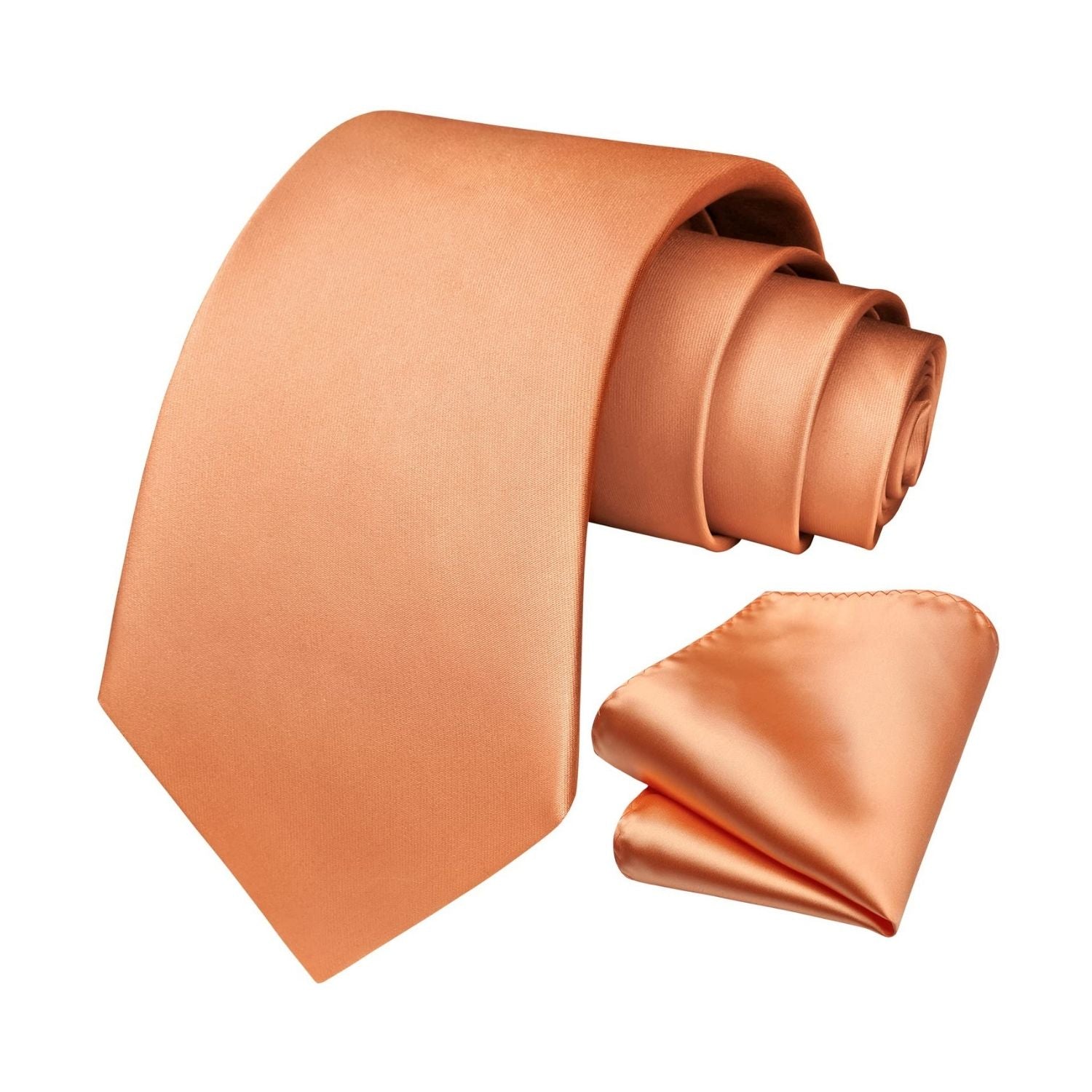 Solid Tie Handkerchief Set - A1-HOT PINK