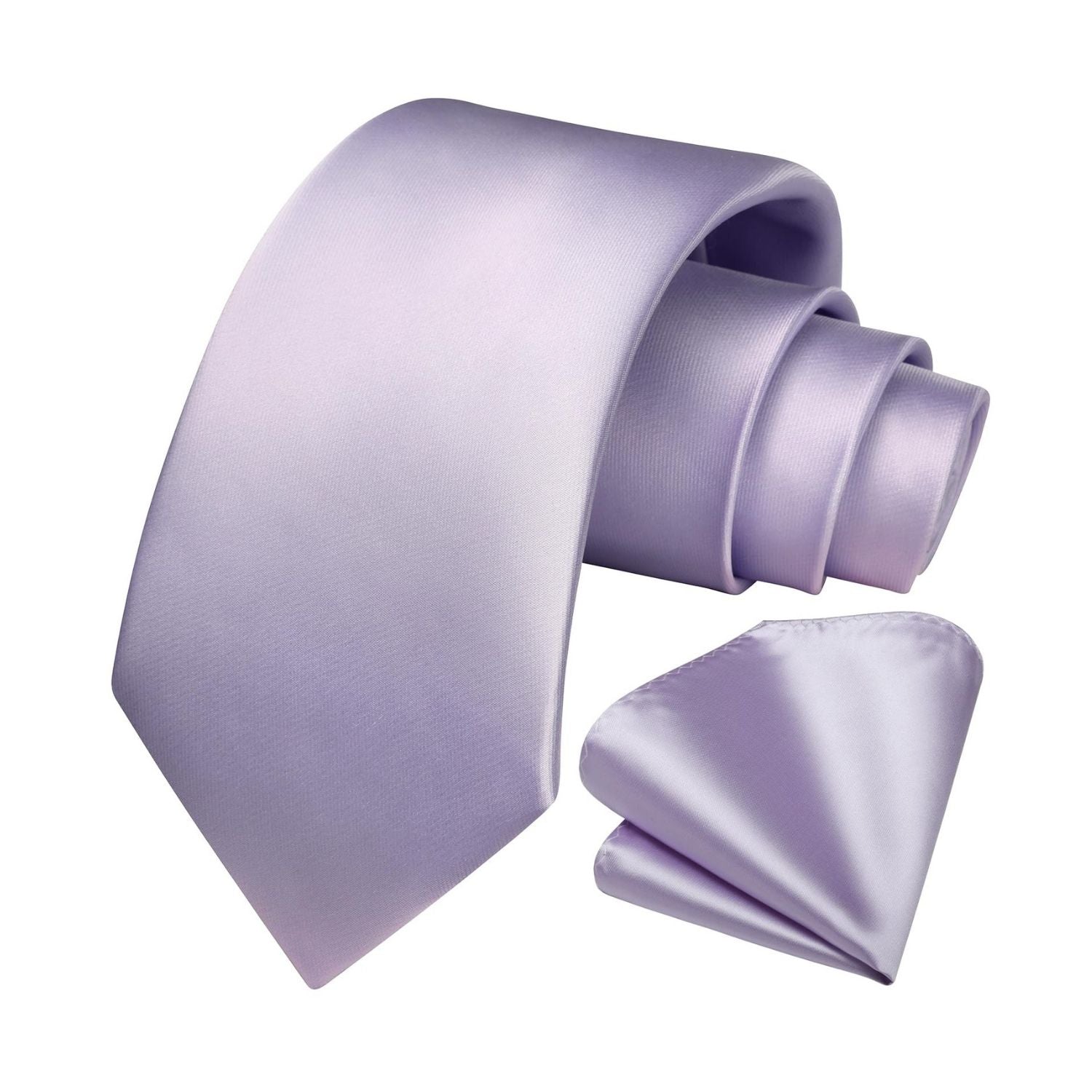 Solid Tie Handkerchief Set - A1-HOT PINK