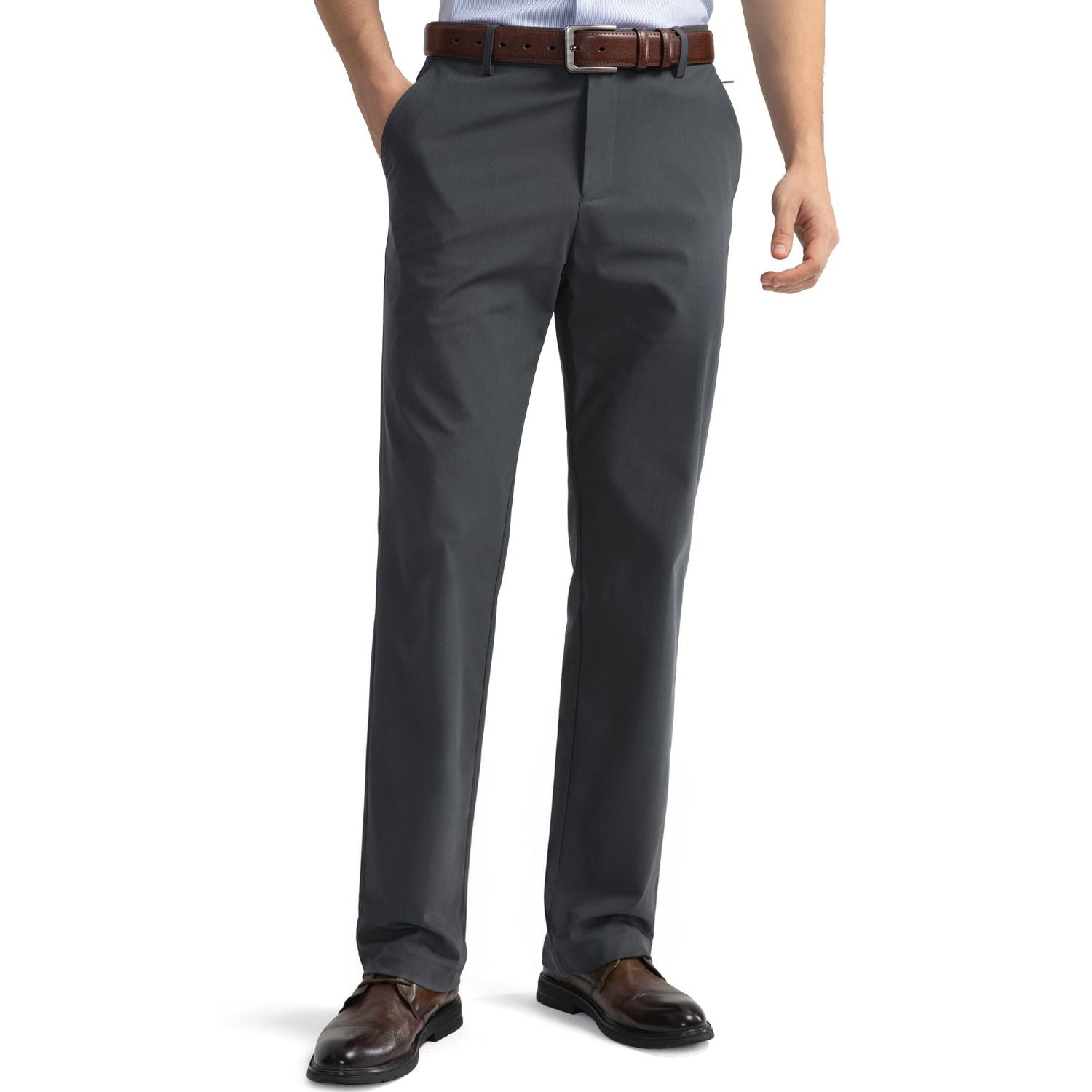 Hisdern Flex 501 Men's Golf Pants Classic Fit Stretch for Golf Business