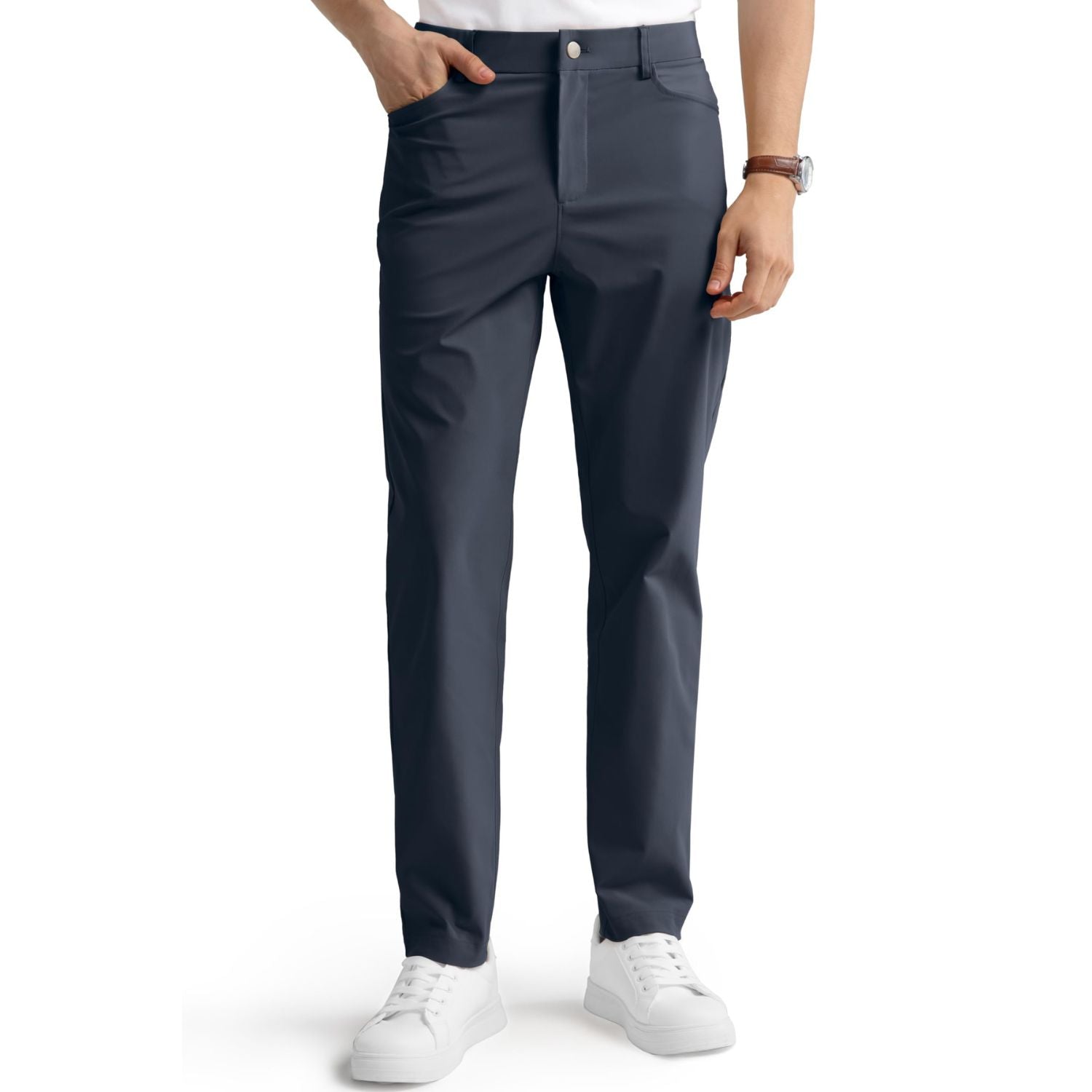 Hisdern Flex 503 Men's Golf Pants Slim Fit Stretch for Business Casual