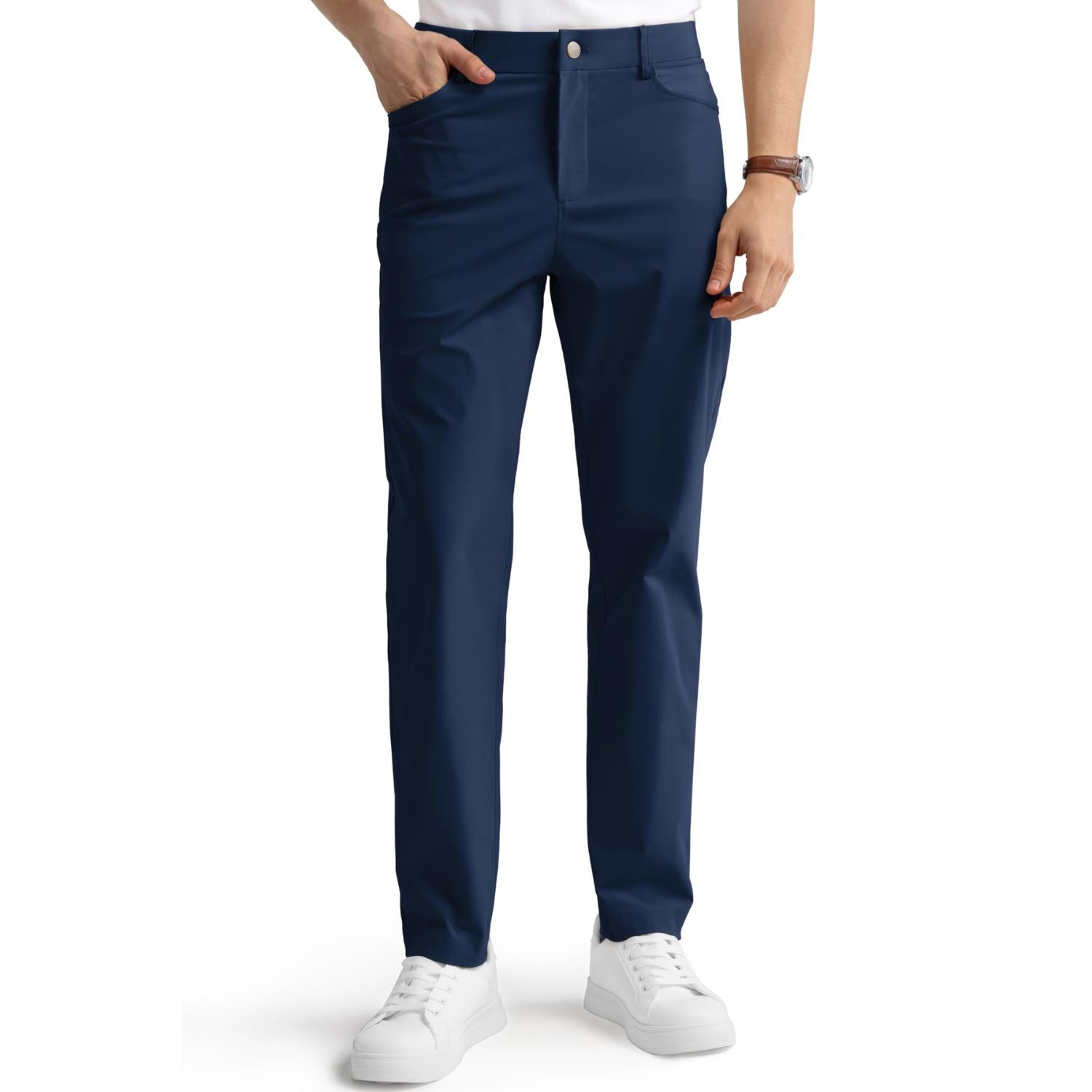 Hisdern Flex 503 Men's Golf Pants Slim Fit Stretch for Business Casual