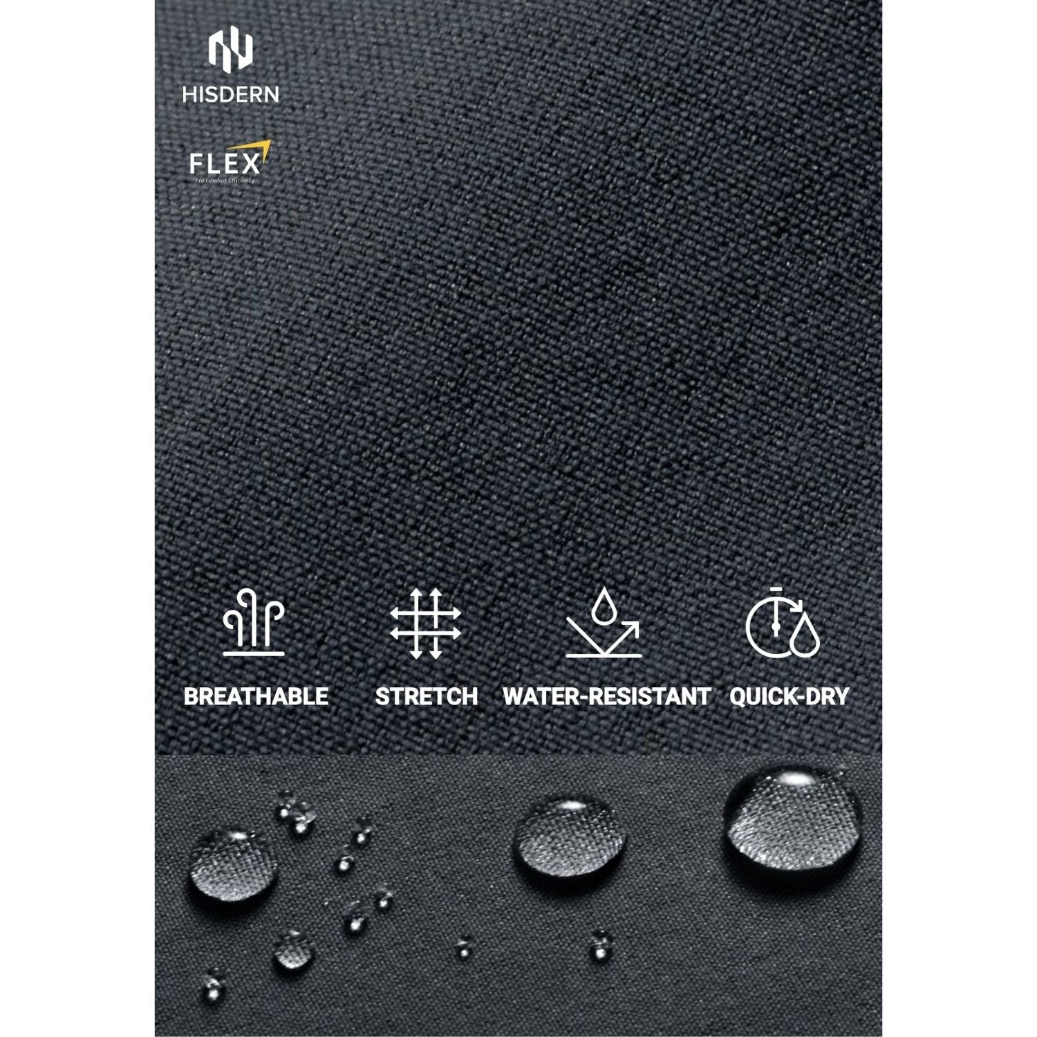 Hisdern Flex 301 Men's Stretch Dress Pants Iron Gray Classic Fit Casual Pants for All-Day Comfort