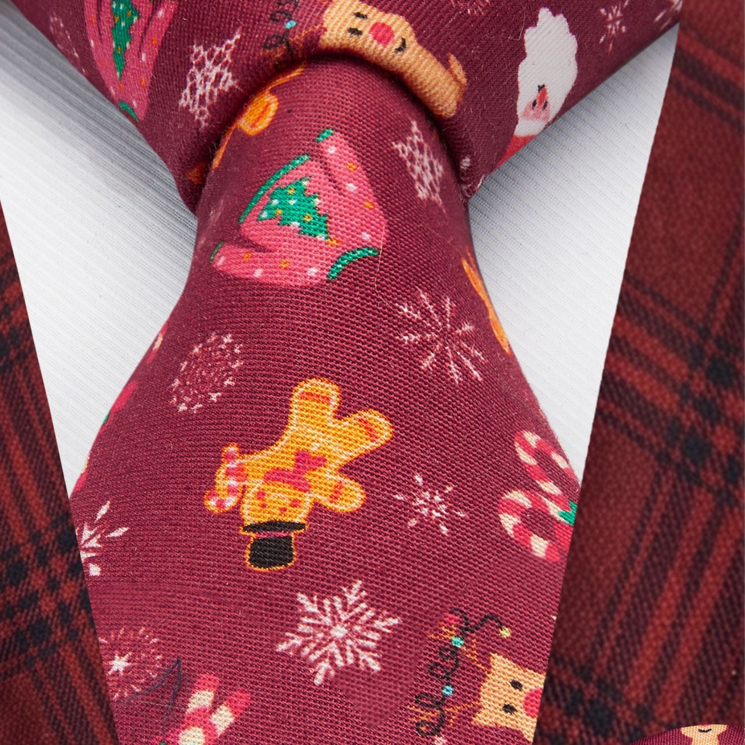 Hisdern Christmas Tie Set Red Candy Holiday Party Accessories