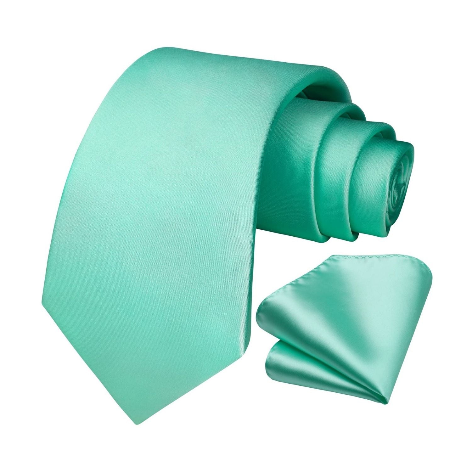 Solid Tie Handkerchief Set - A1-HOT PINK