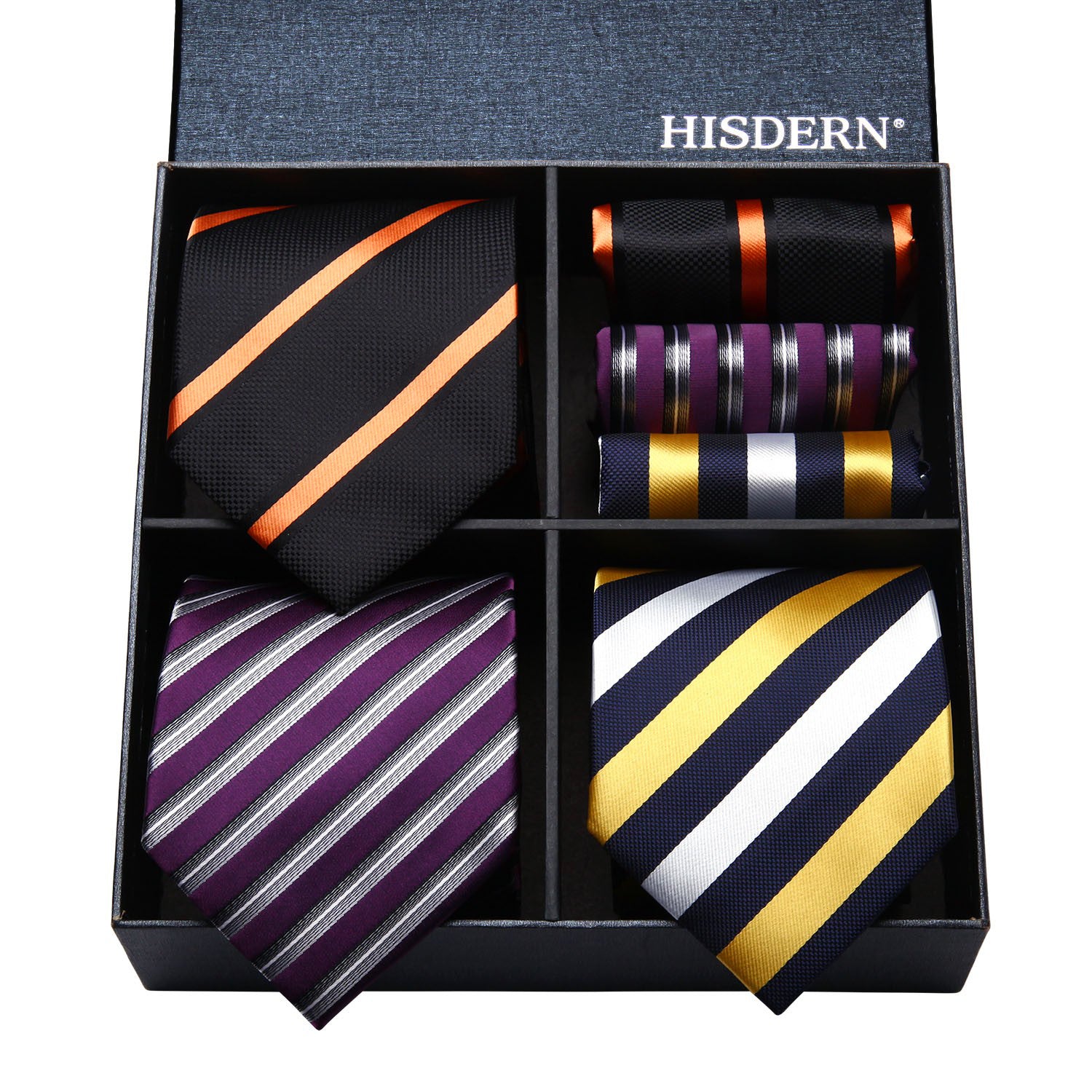 3PCS Tie & Pocket Square Set - T3-10 Christmas Gifts for Men
