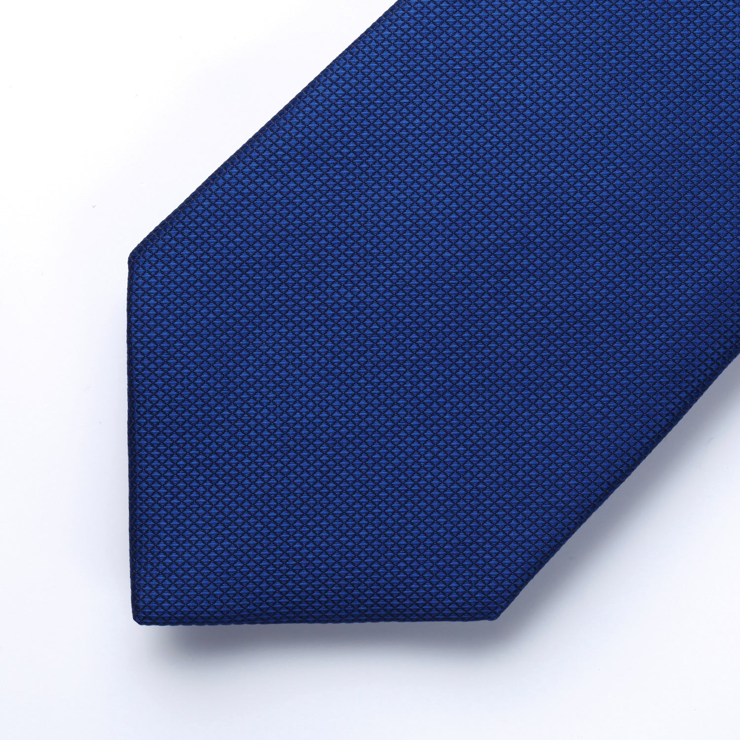 Houndstooth Tie Handkerchief Set - B-BLUE