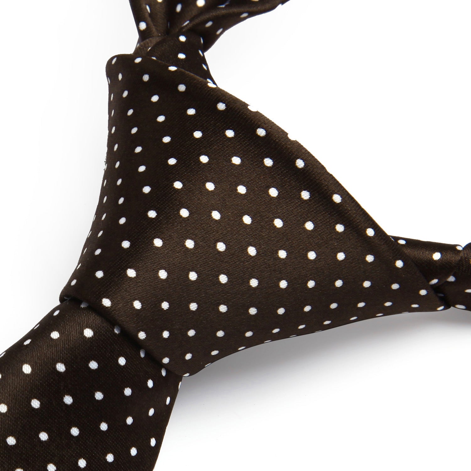 Polka Dot Tie Handkerchief Set - A-BROWN/WHITE