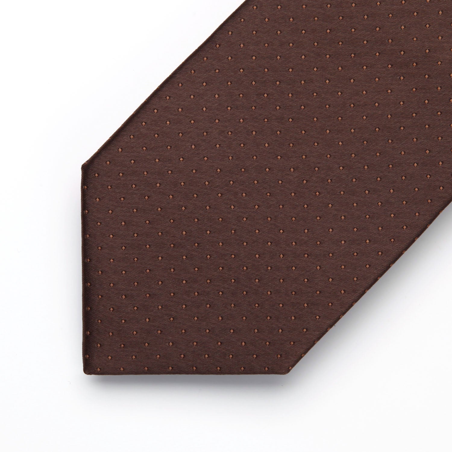 Polka Dot Tie Handkerchief Set - A14-BROWN
