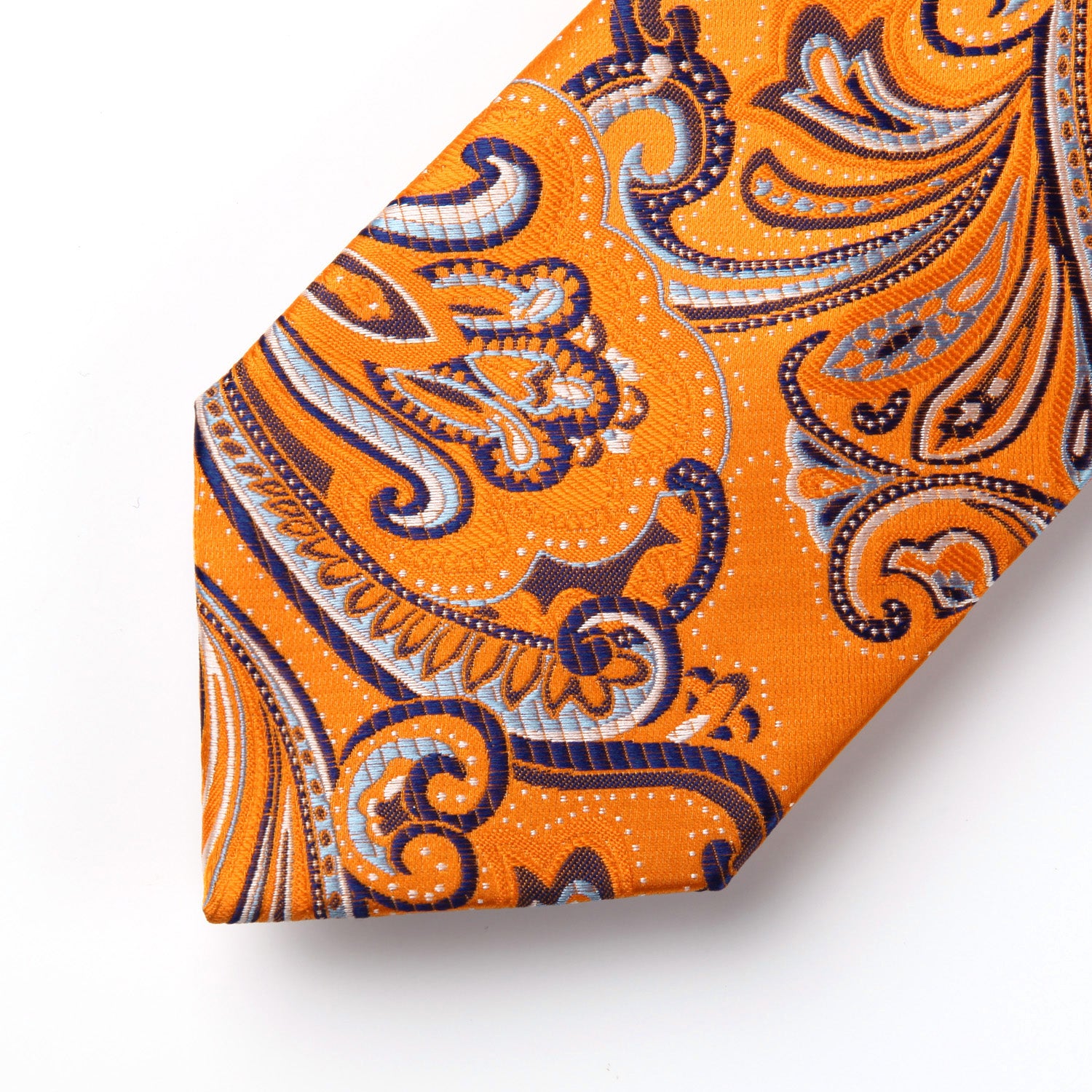 Paisley Tie Handkerchief Set - A15-ORANGE