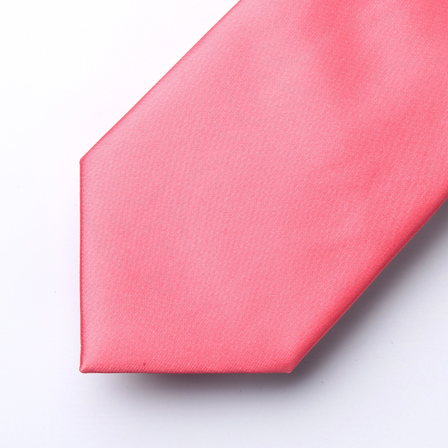 Solid Tie Handkerchief Set - CORAL