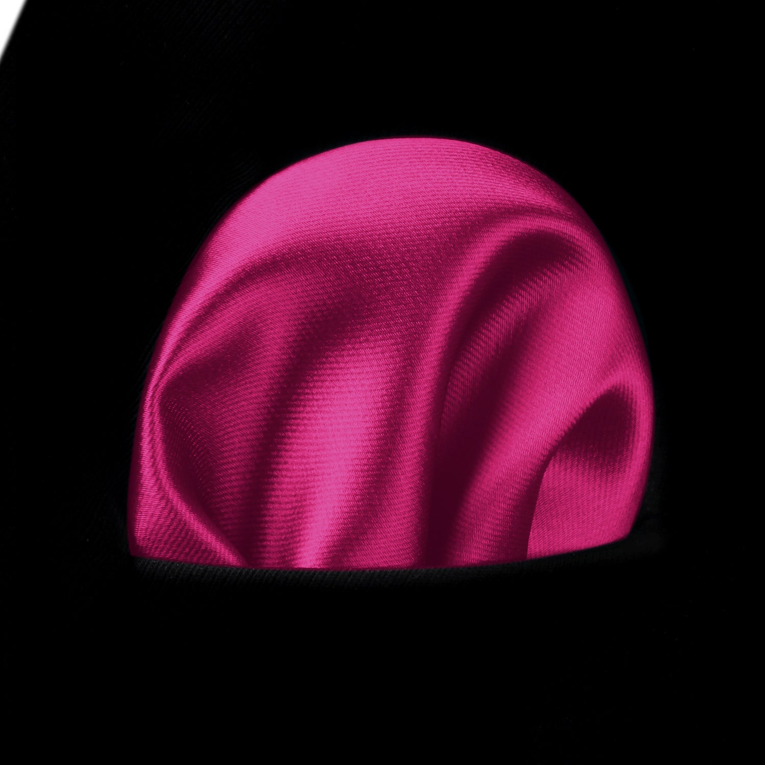 Solid Tie Handkerchief Set - A1-HOT PINK