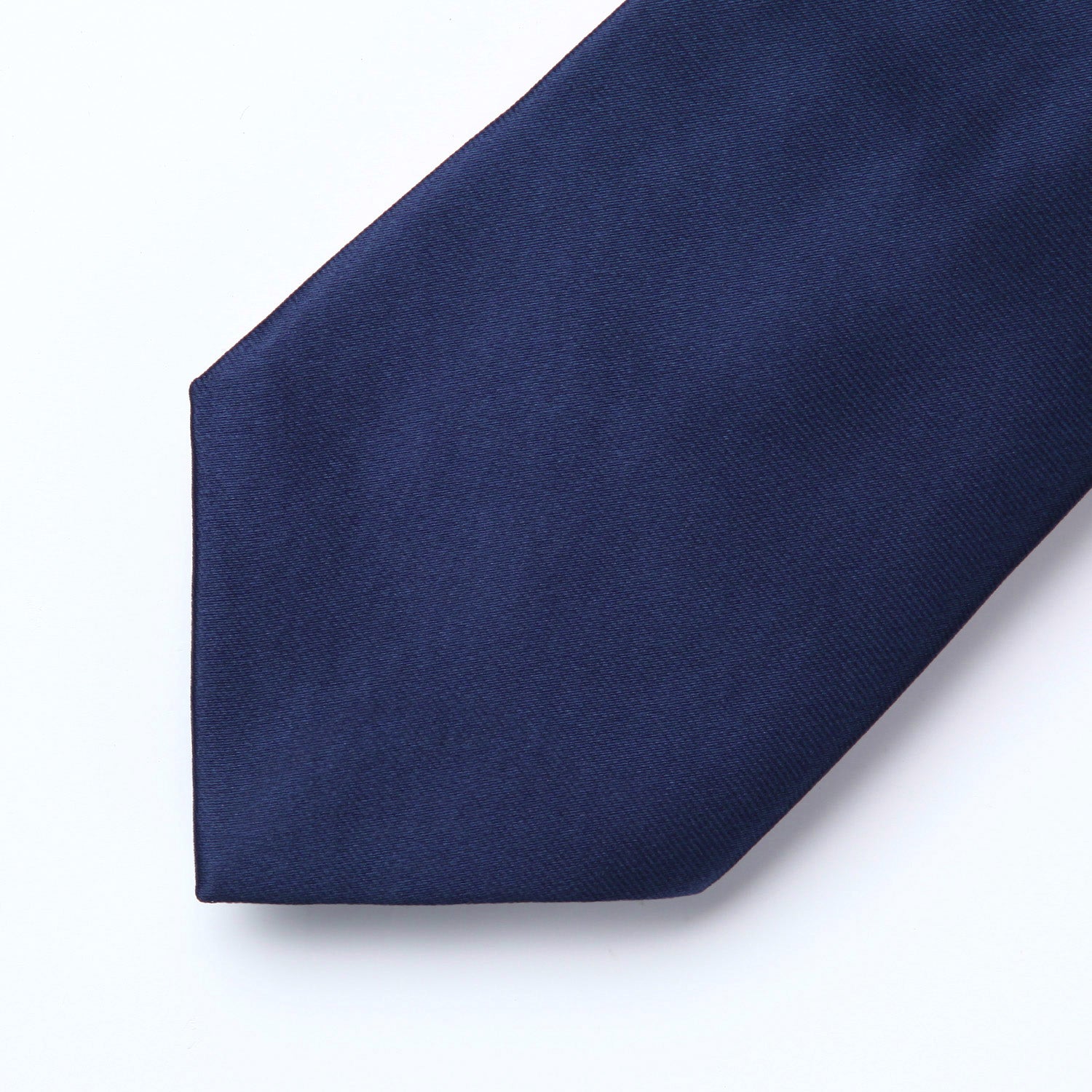 Solid Tie Handkerchief Set - NAVY BLUE