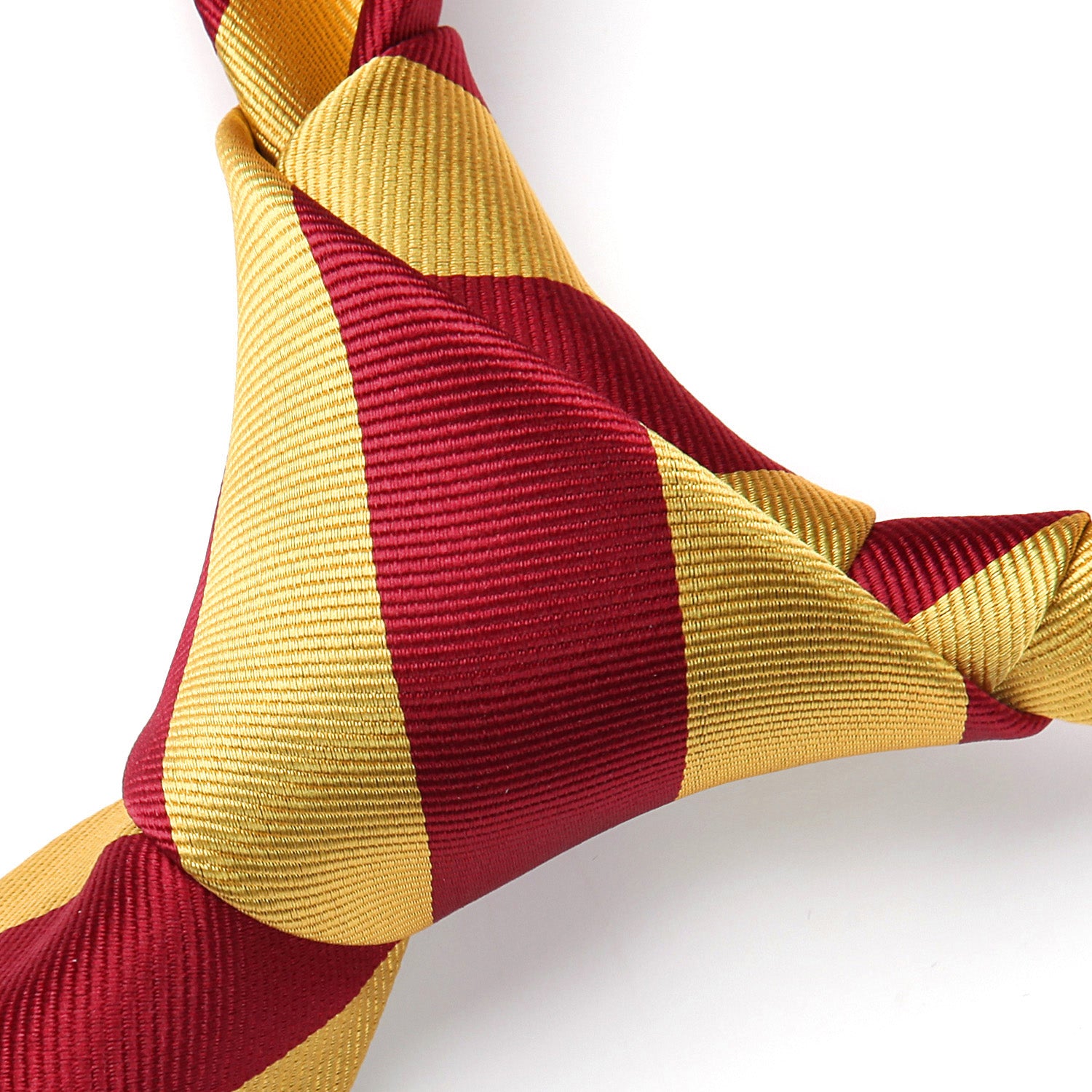 Stripe Tie Handkerchief Set - 09-GOLD/RED