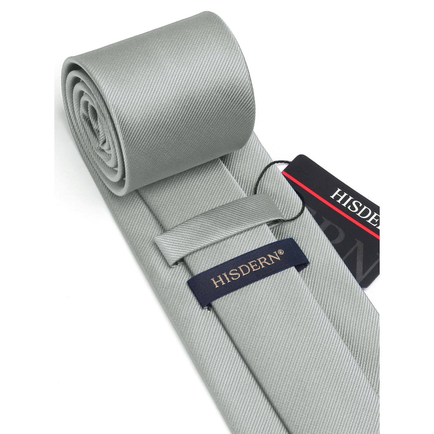 Solid Tie Handkerchief Cufflinks - L- DARK GREY