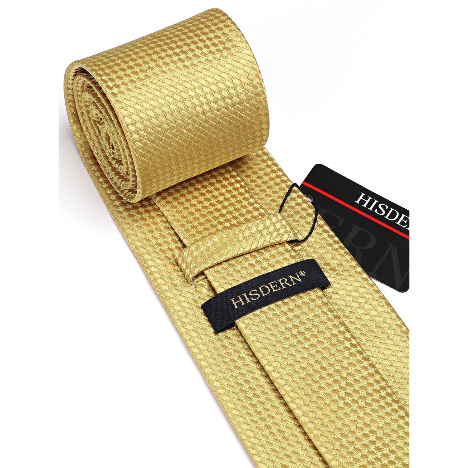 Houndstooth Tie Handkerchief Set - D-04 GOLD