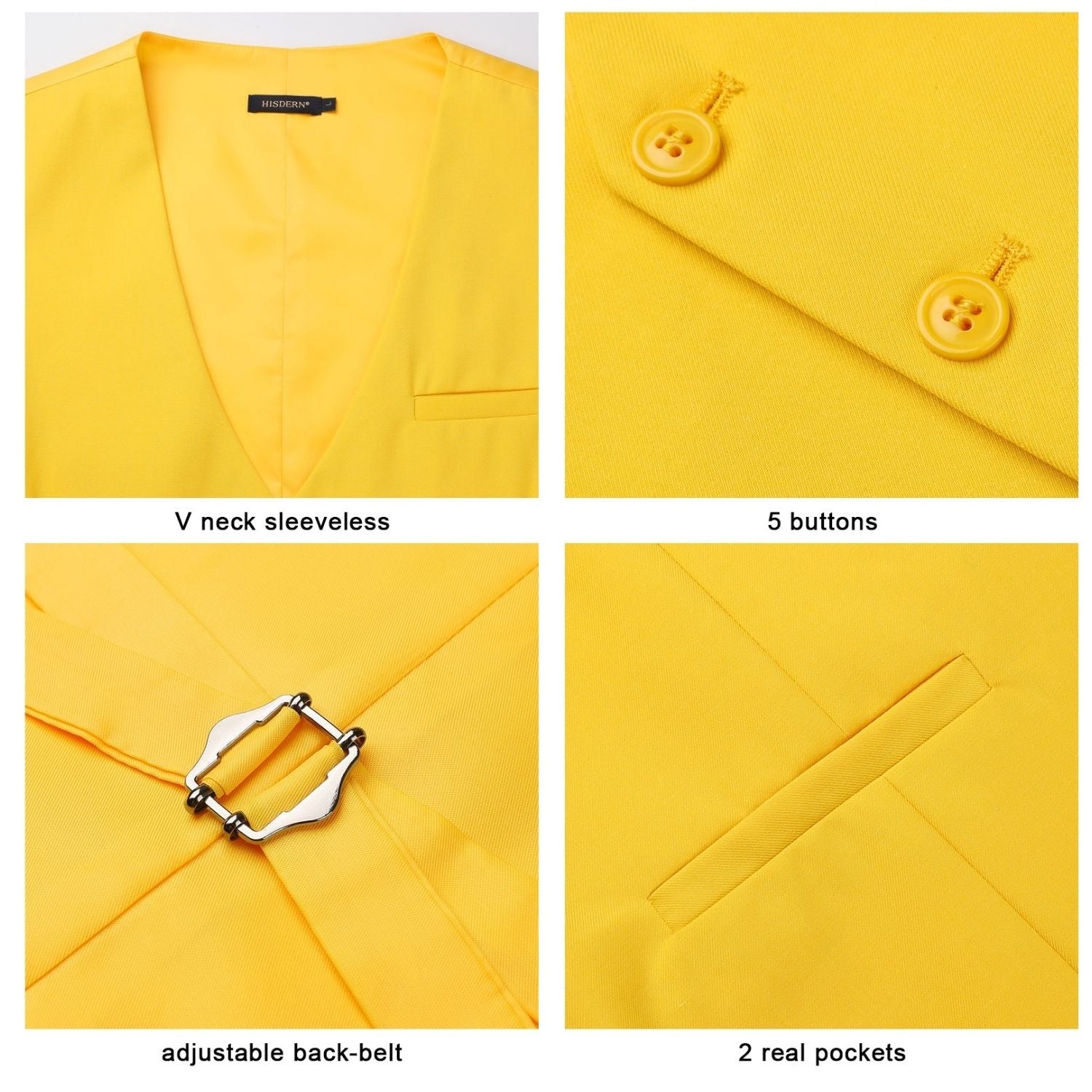 Formal Suit Vest - Z1 - YELLOW
