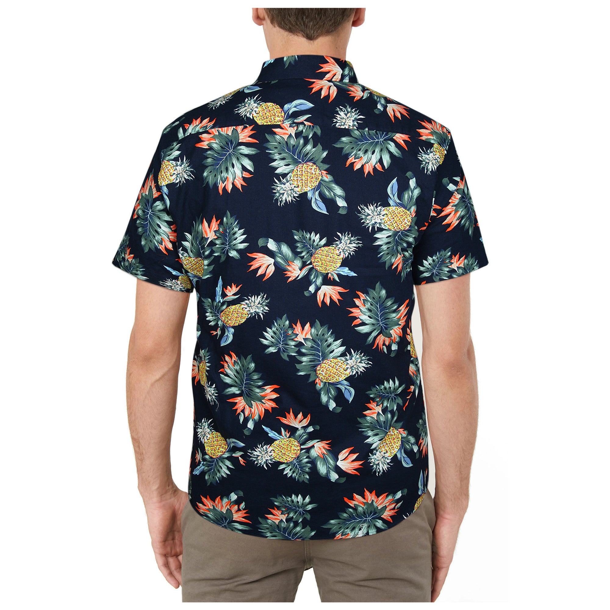 Funky Hawaiian Shirts with Pocket - NAVY BLUE