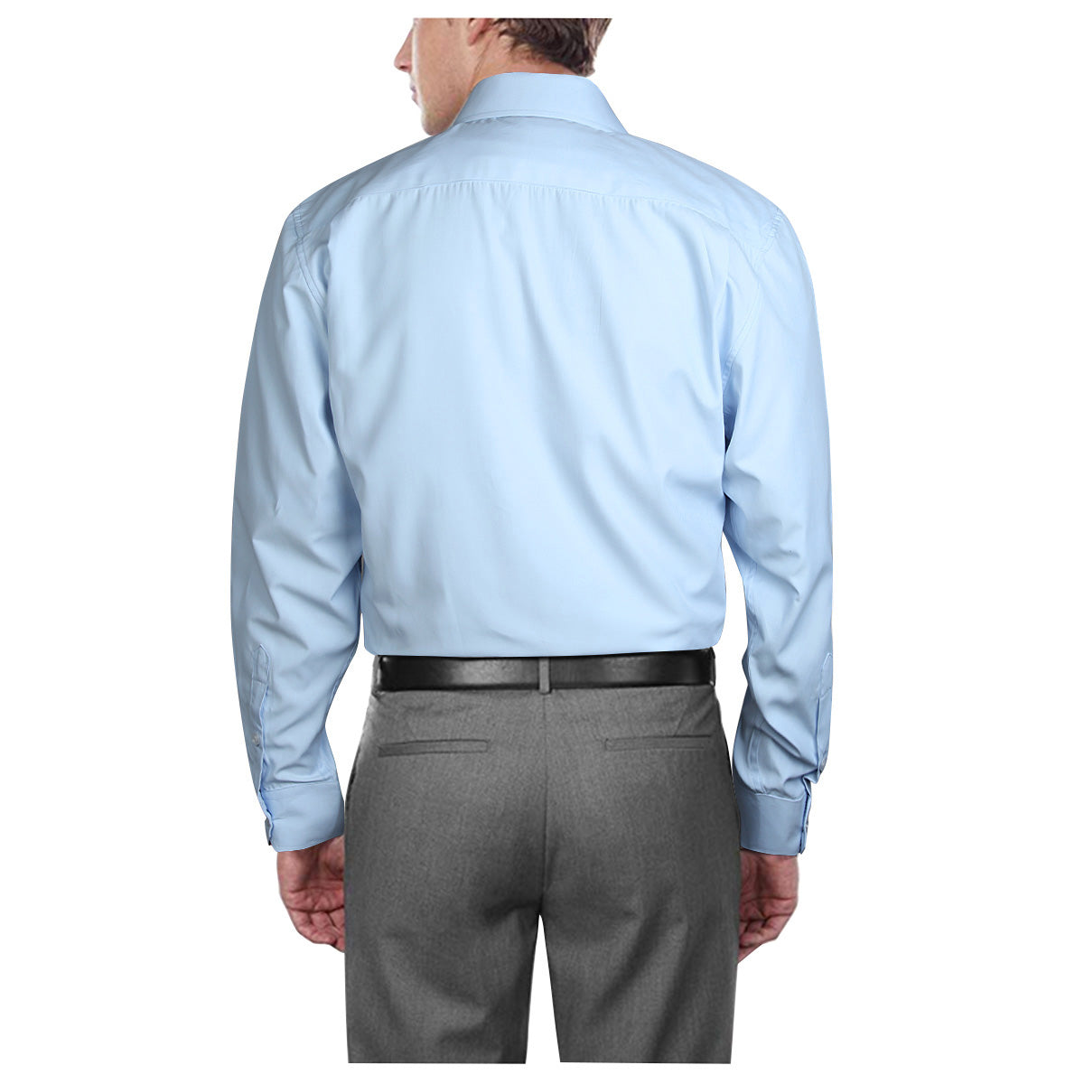 Casual Formal Shirt with Pocket - LIGHT BLUE