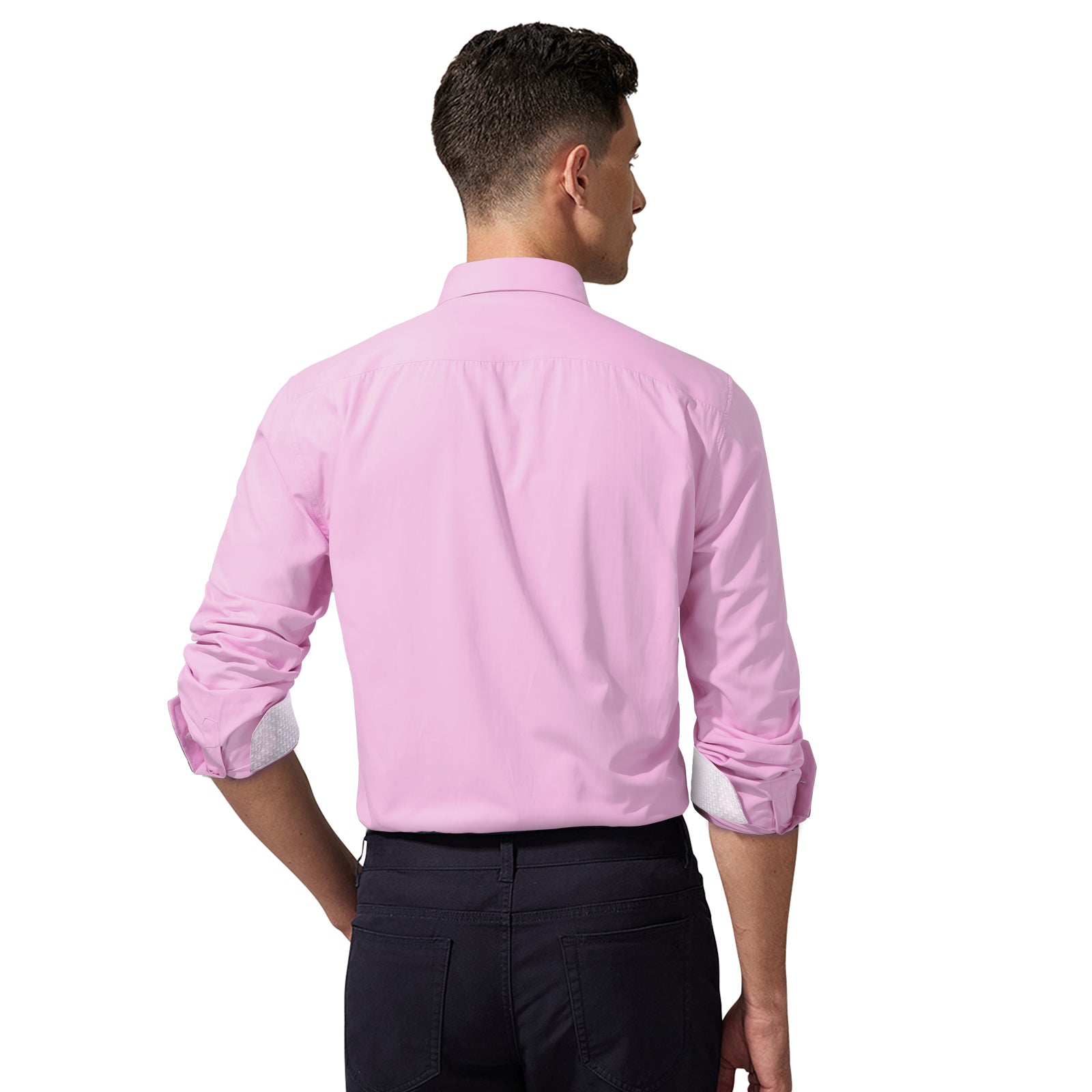 Casual Formal Shirt with Pocket - 06-PINK