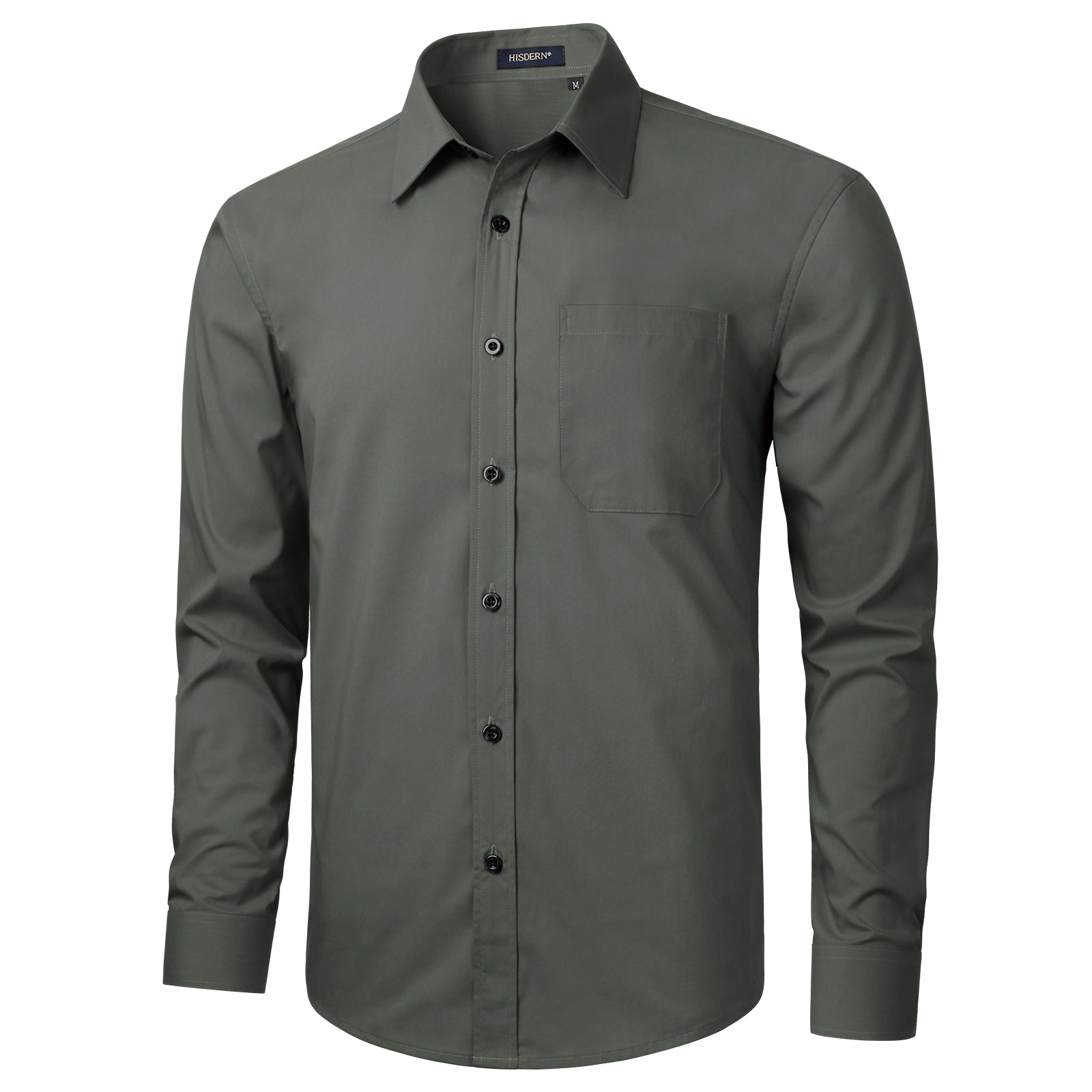 Casual Formal Shirt with Pocket - GREY