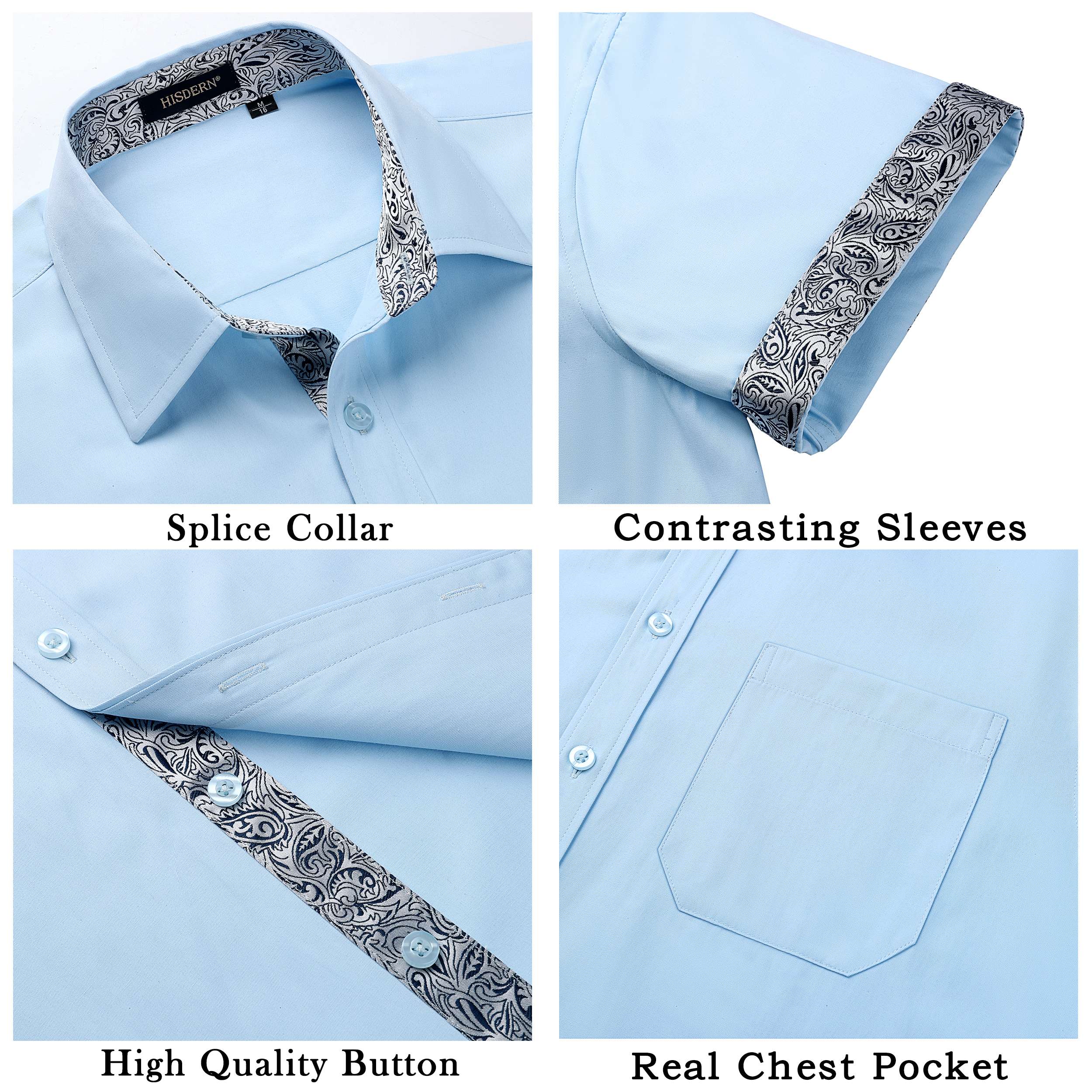 Men's Short Sleeve with Pocket - A1-BLUE