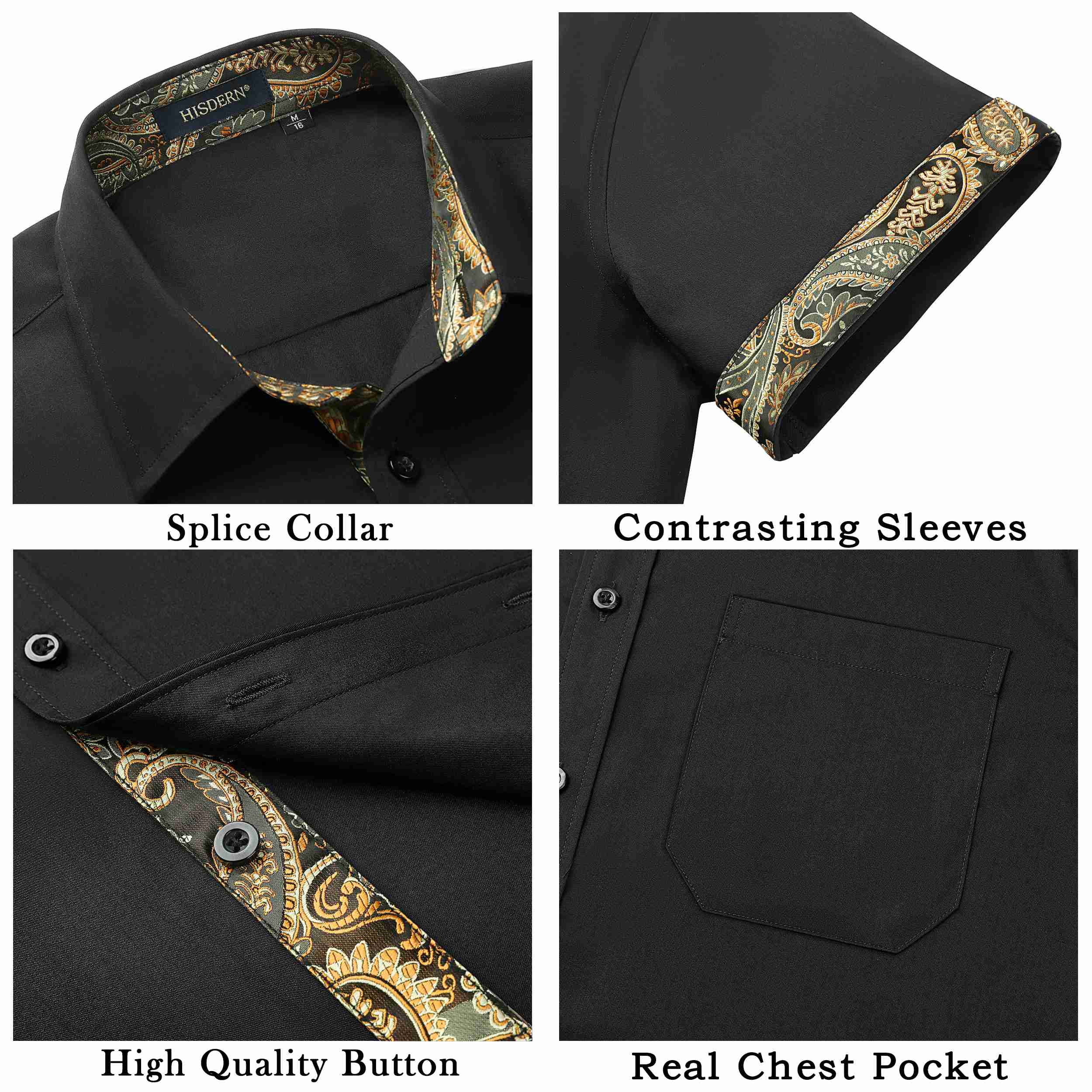 Men's Short Sleeve with Pocket - A1-BLACK2