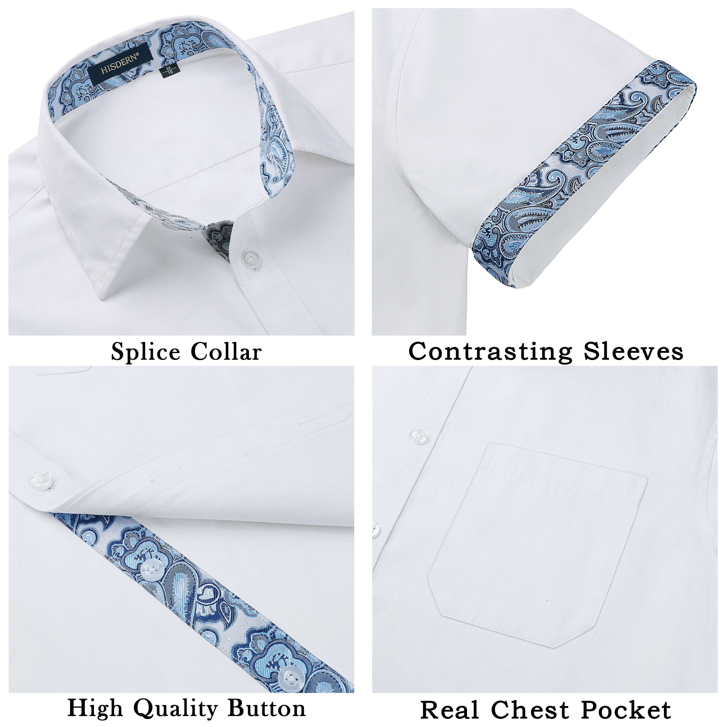 Men's Short Sleeve with Pocket - A1-WHITE