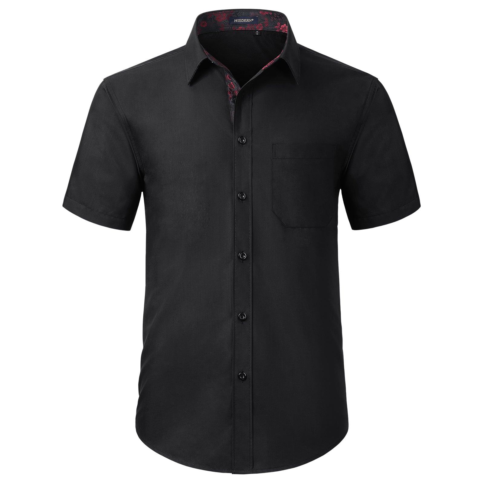 Men's Short Sleeve with Pocket - B1-BLACK B