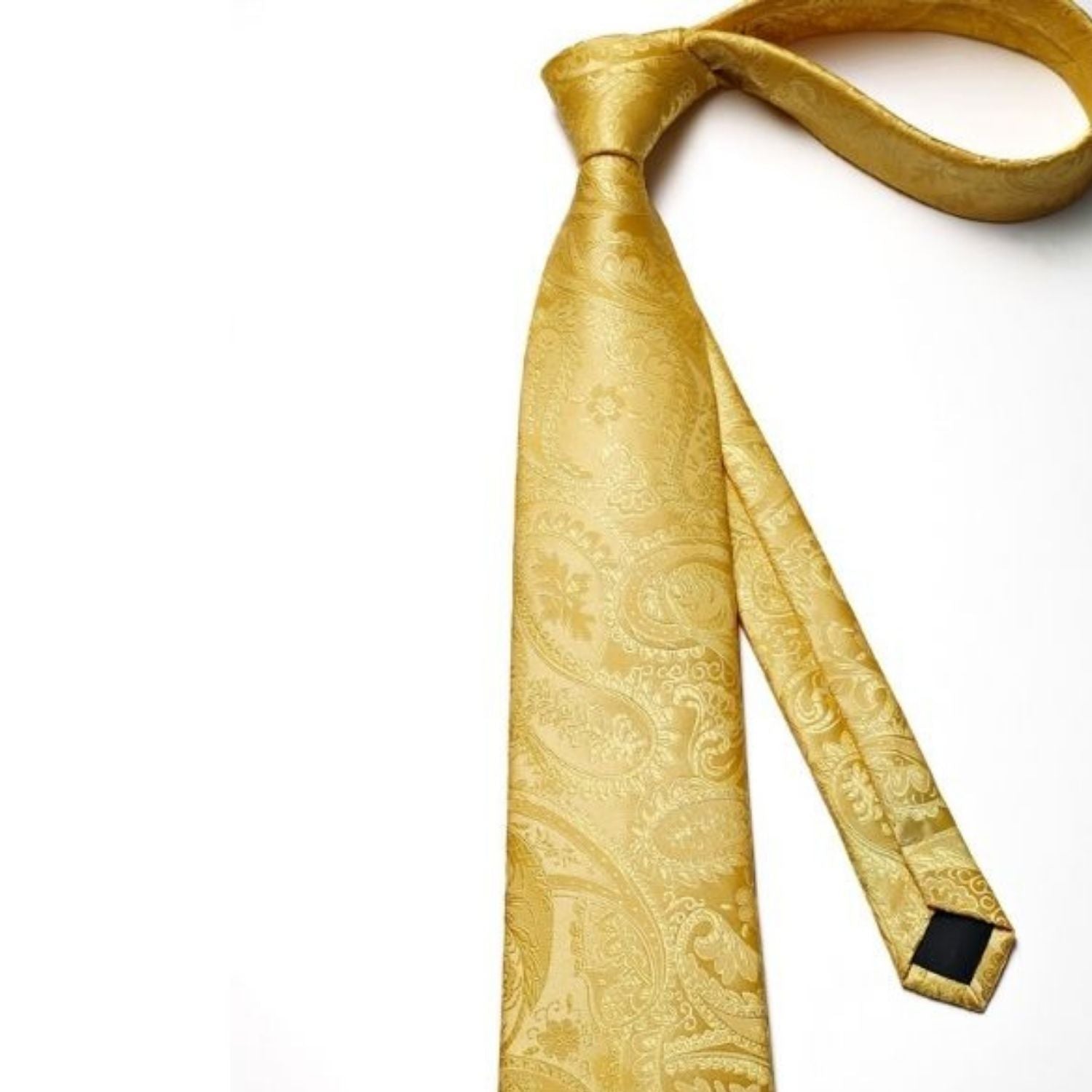 Paisley Tie Handkerchief Set - E5-SUNSHINE YELLOW