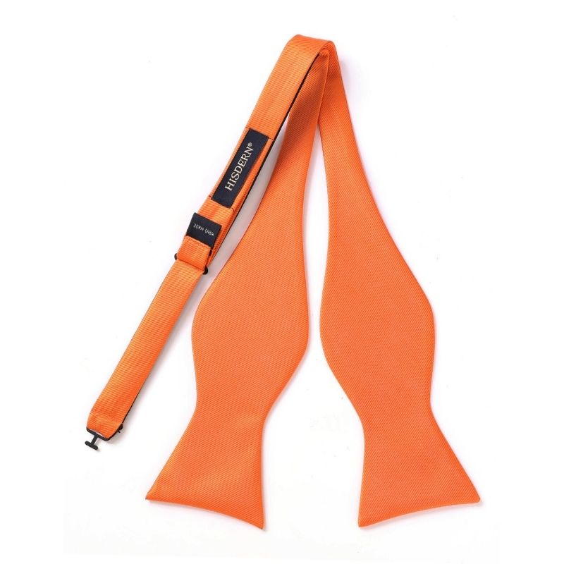 Solid Bow Tie & Pocket Square - L3-YELLOW