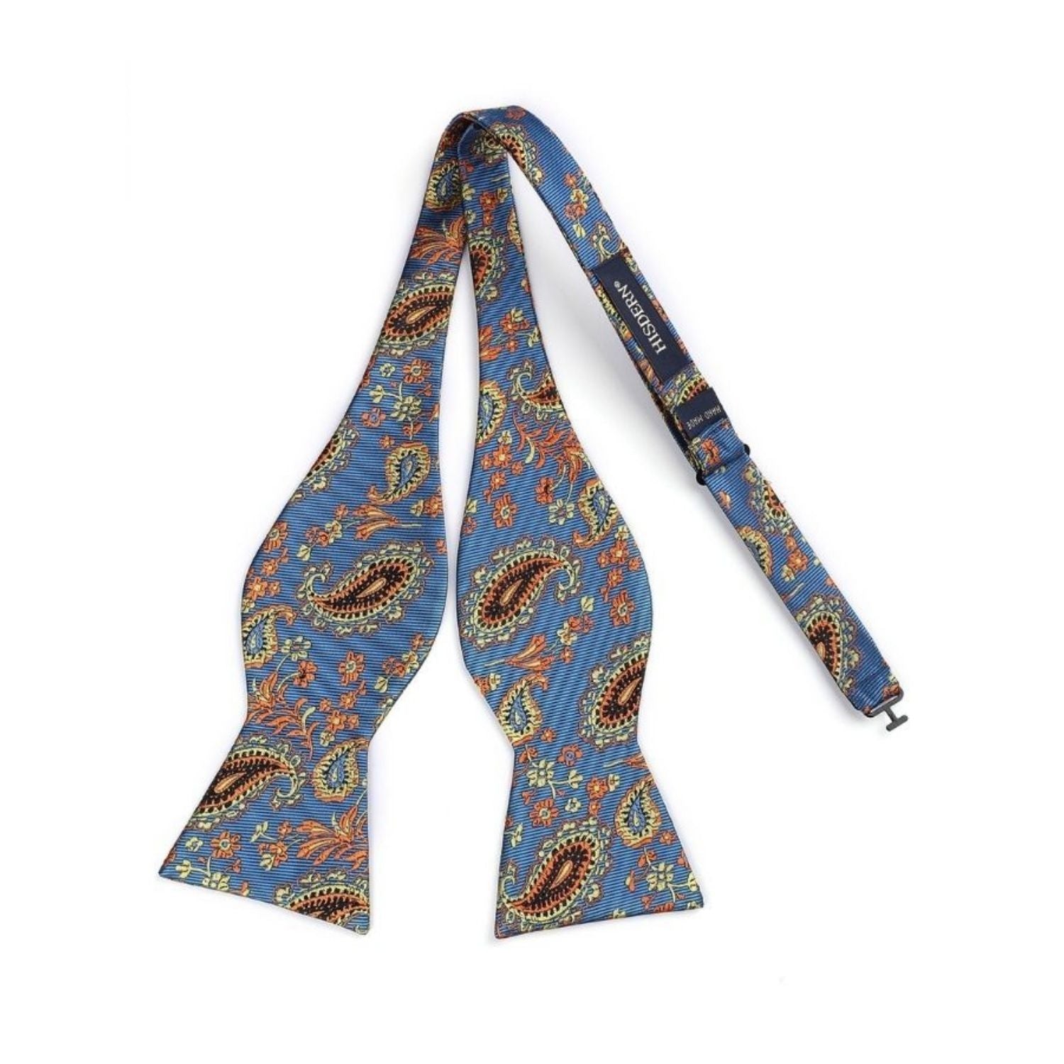 Paisley Bow Tie & Pocket Square - BLUE/GOLD