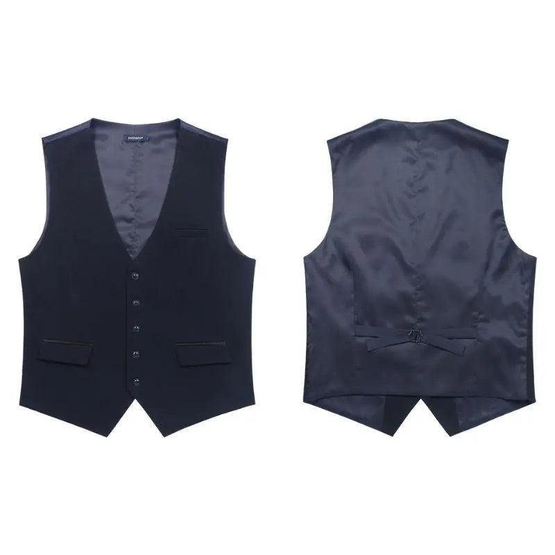 Solid Slim Vest B1 Navy Blue