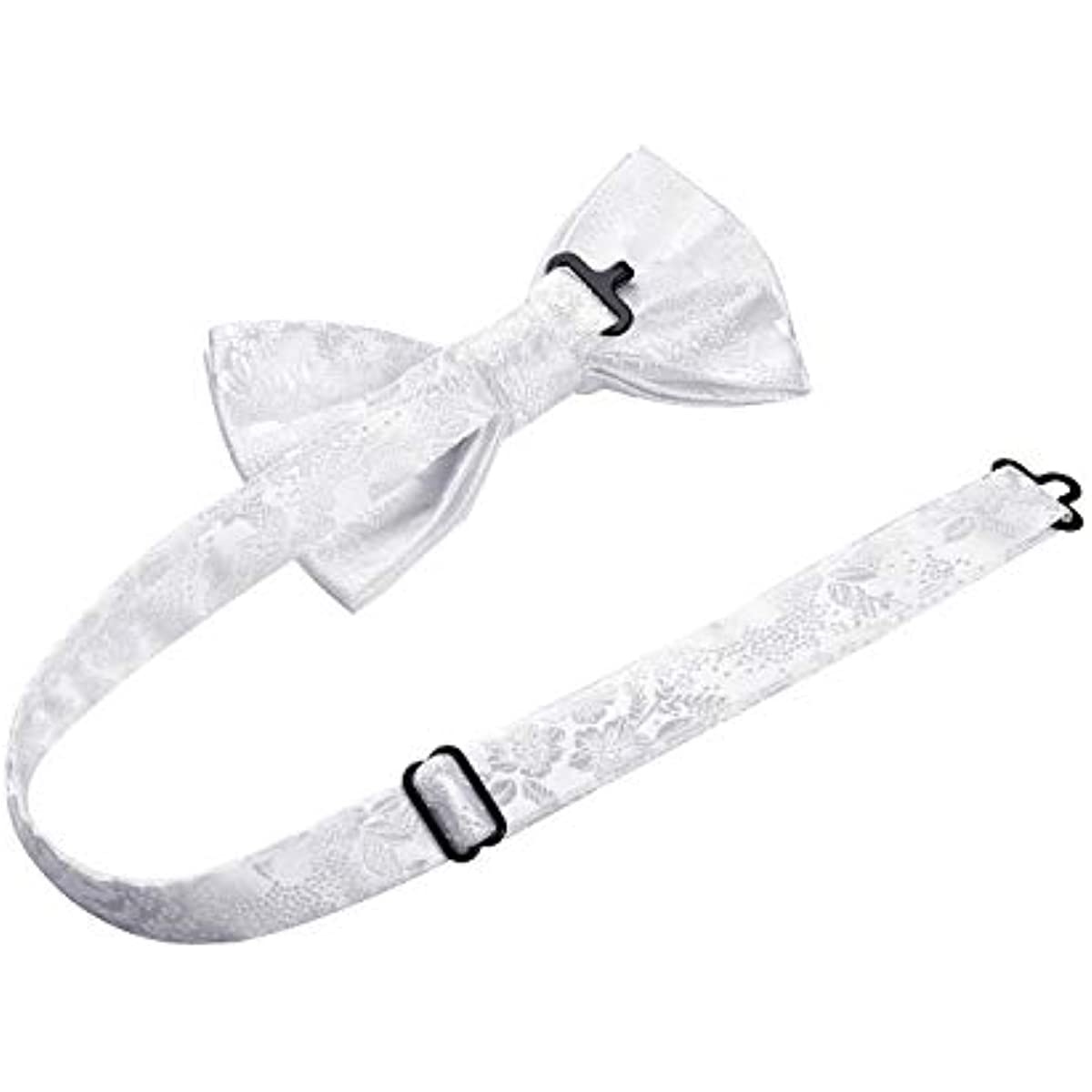 Floral Pre-Tied Bow Tie - 1-WHITE