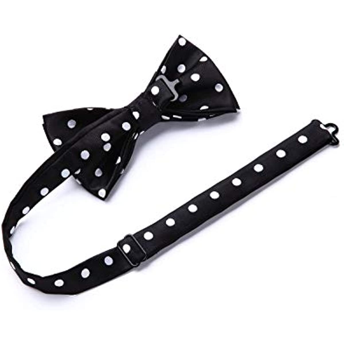 Polka Dot Pre-Tied Bow Tie - BLACK