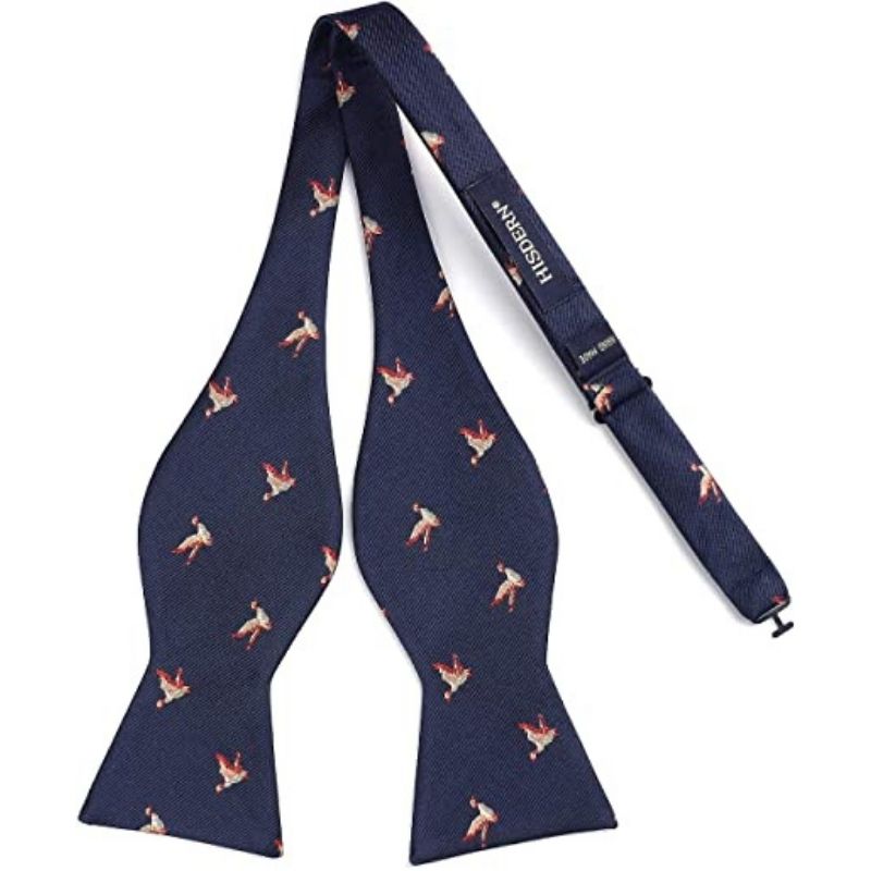 Fun Animal Bow Tie & Pocket Square - BIRDS/NAVY