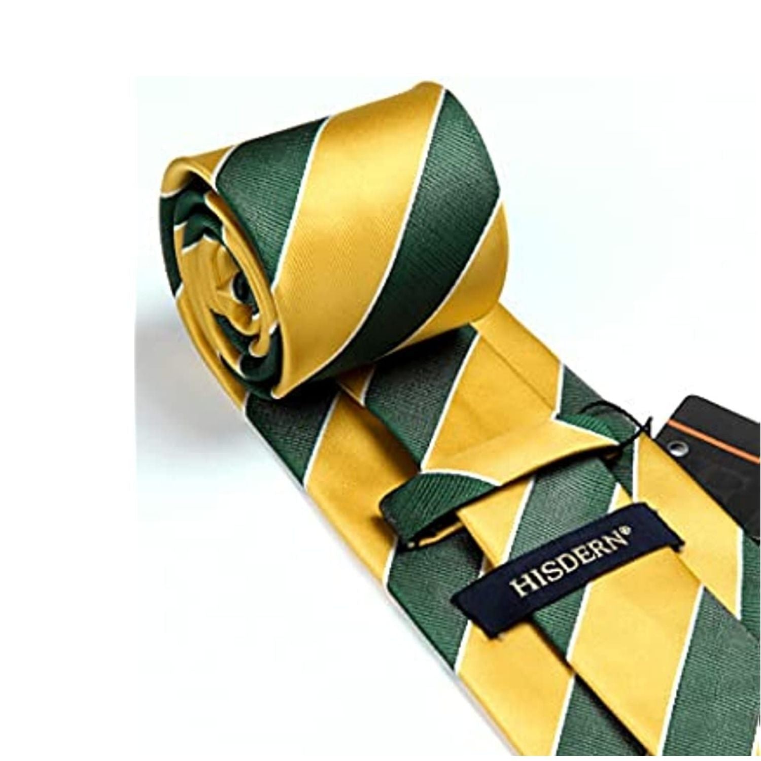 Stripe Tie Handkerchief Set - B-YELLOW 1