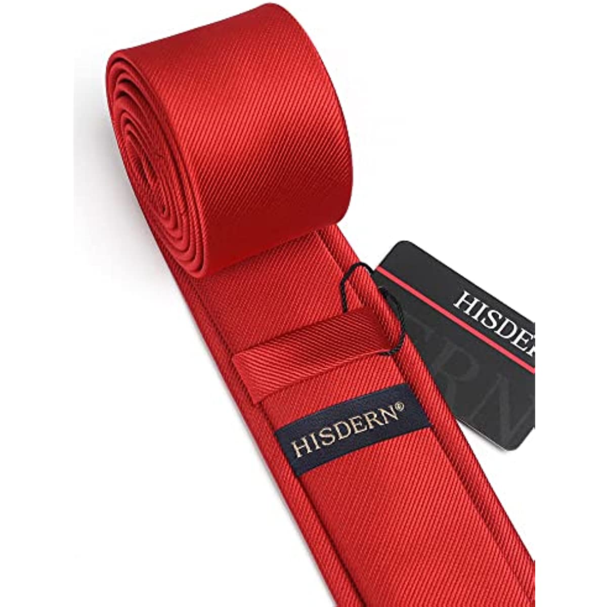 Solid 2.17'' Skinny Formal Tie - E-BRIGHT RED